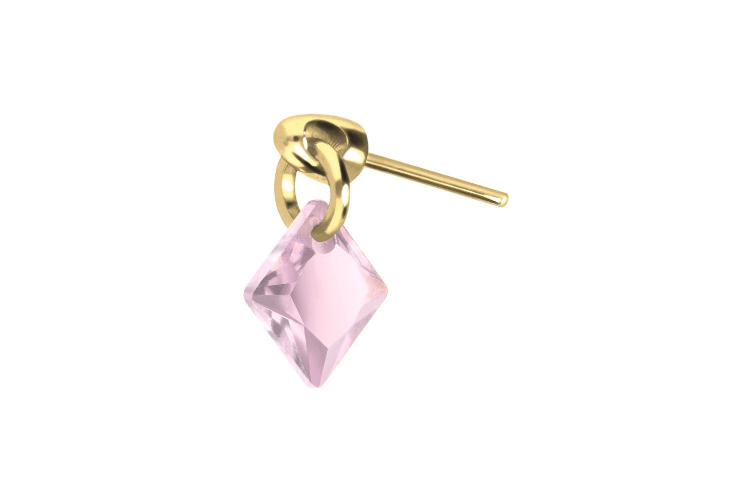 Farbe: Goldfarben + Kristall: Rosa