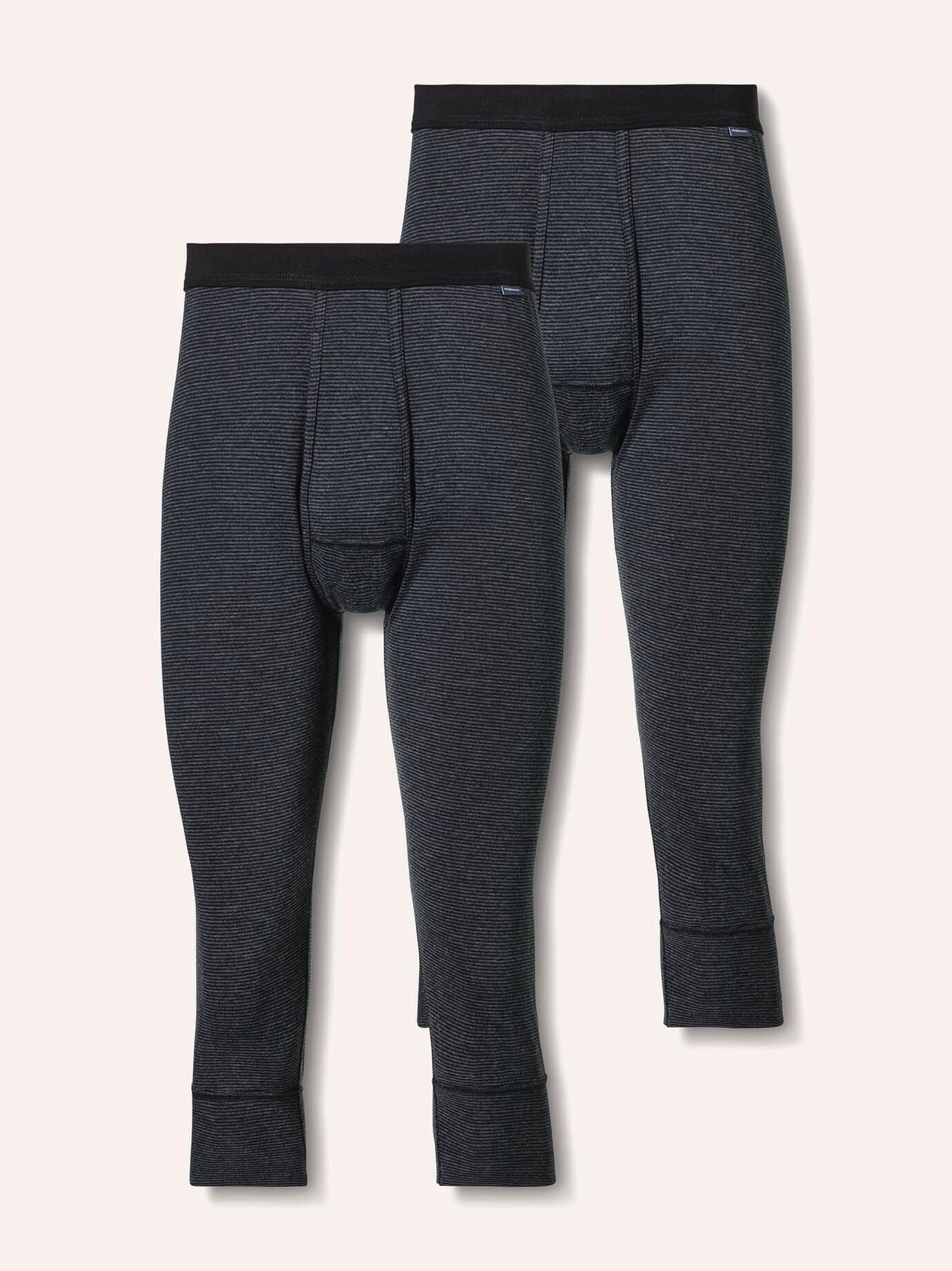 Walbusch Thermohose Herren Thermo-Kniehose 2er-Pack Baumwollmix innen angeraut Wärmend, schlauchgestrickt ohne Seitennähte, Eingriff, pflegeleicht