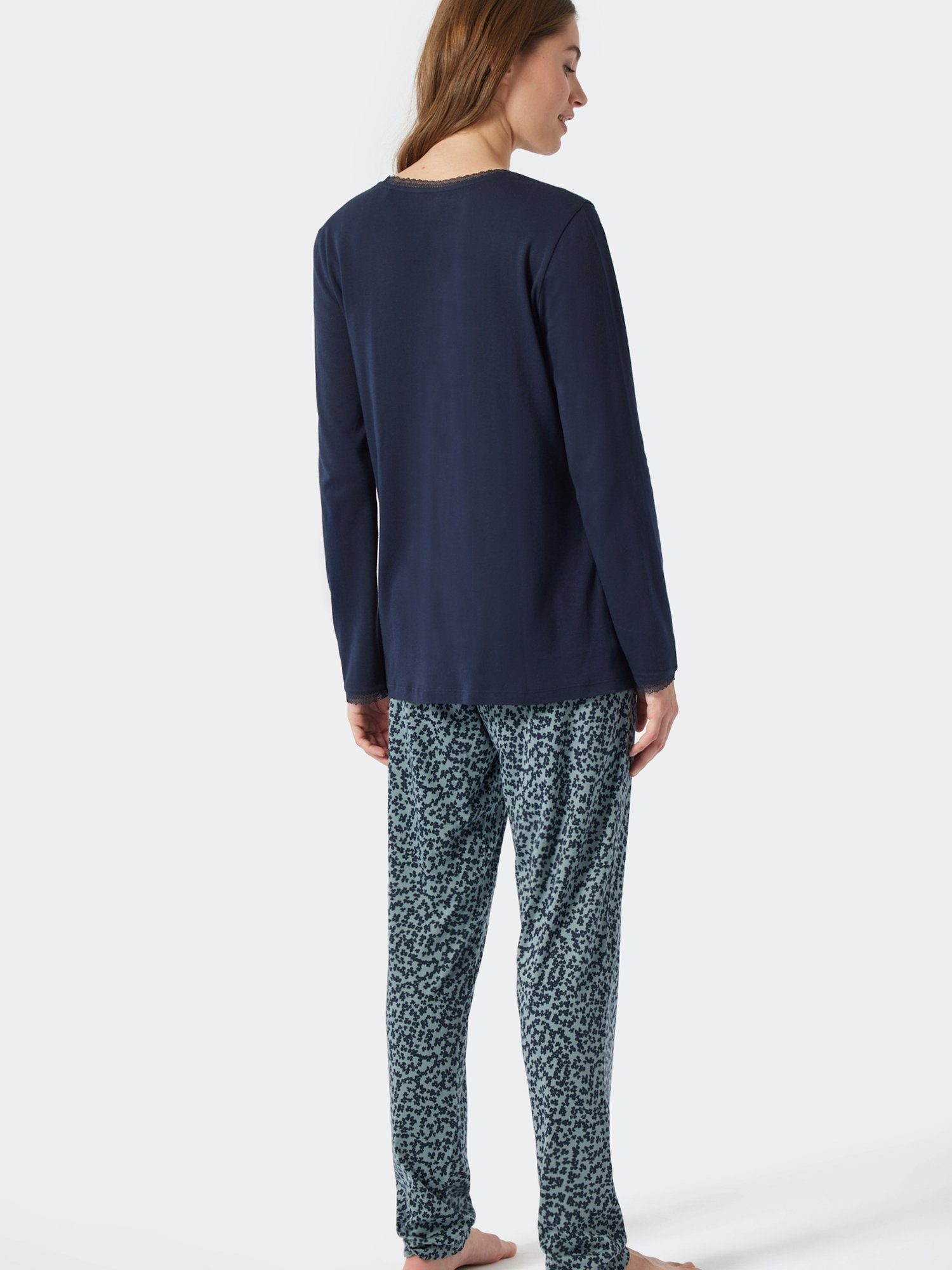 Schiesser Comfort Blau Pyjama Classic Fit