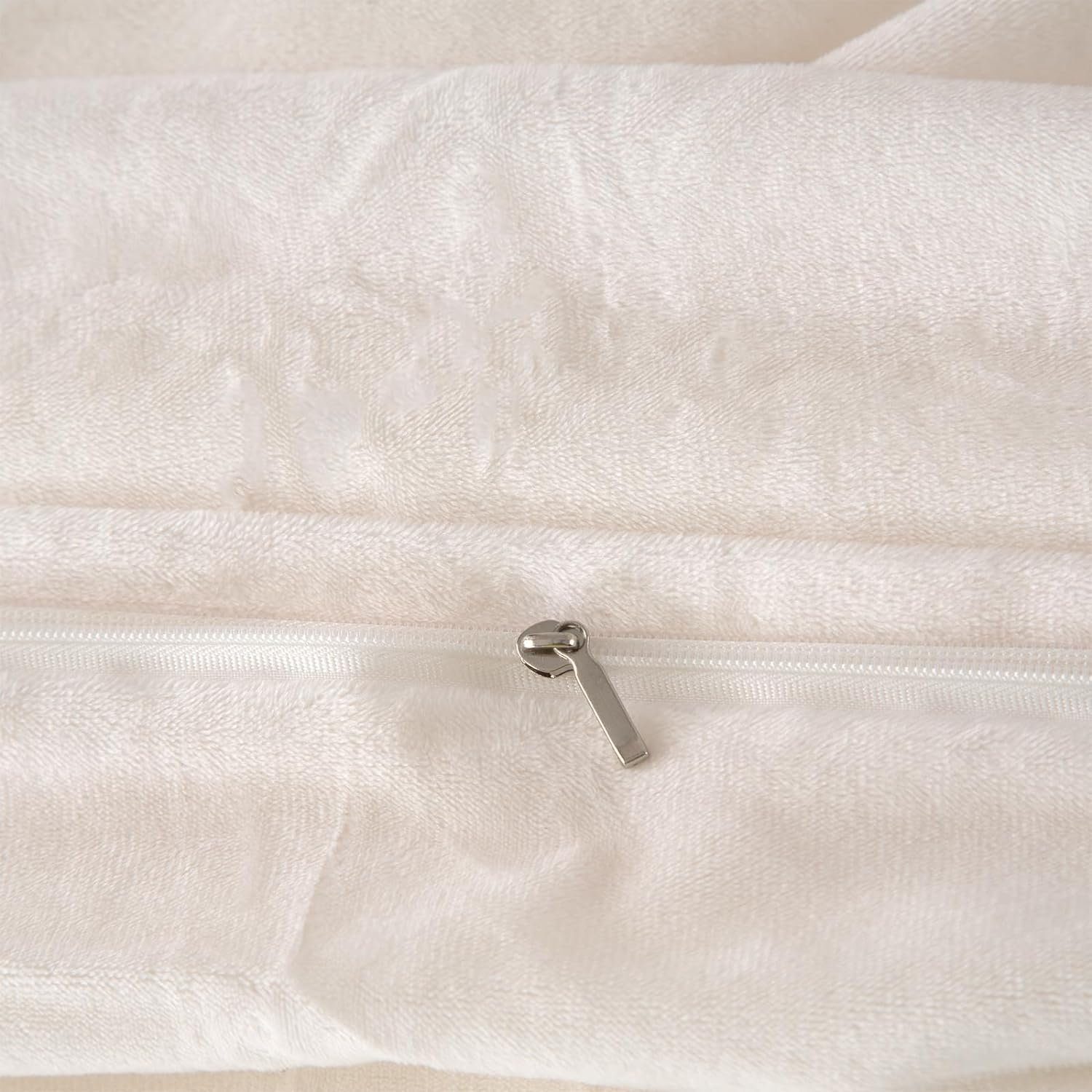 Bettwäsche Plüsch Mutoy, Deckenbezug Bettbezug, 80x80 Flanell Felloptik,Warme flauschige Reißverschluss Bettwäsche,Extra Kissenbezug mit Weiß und