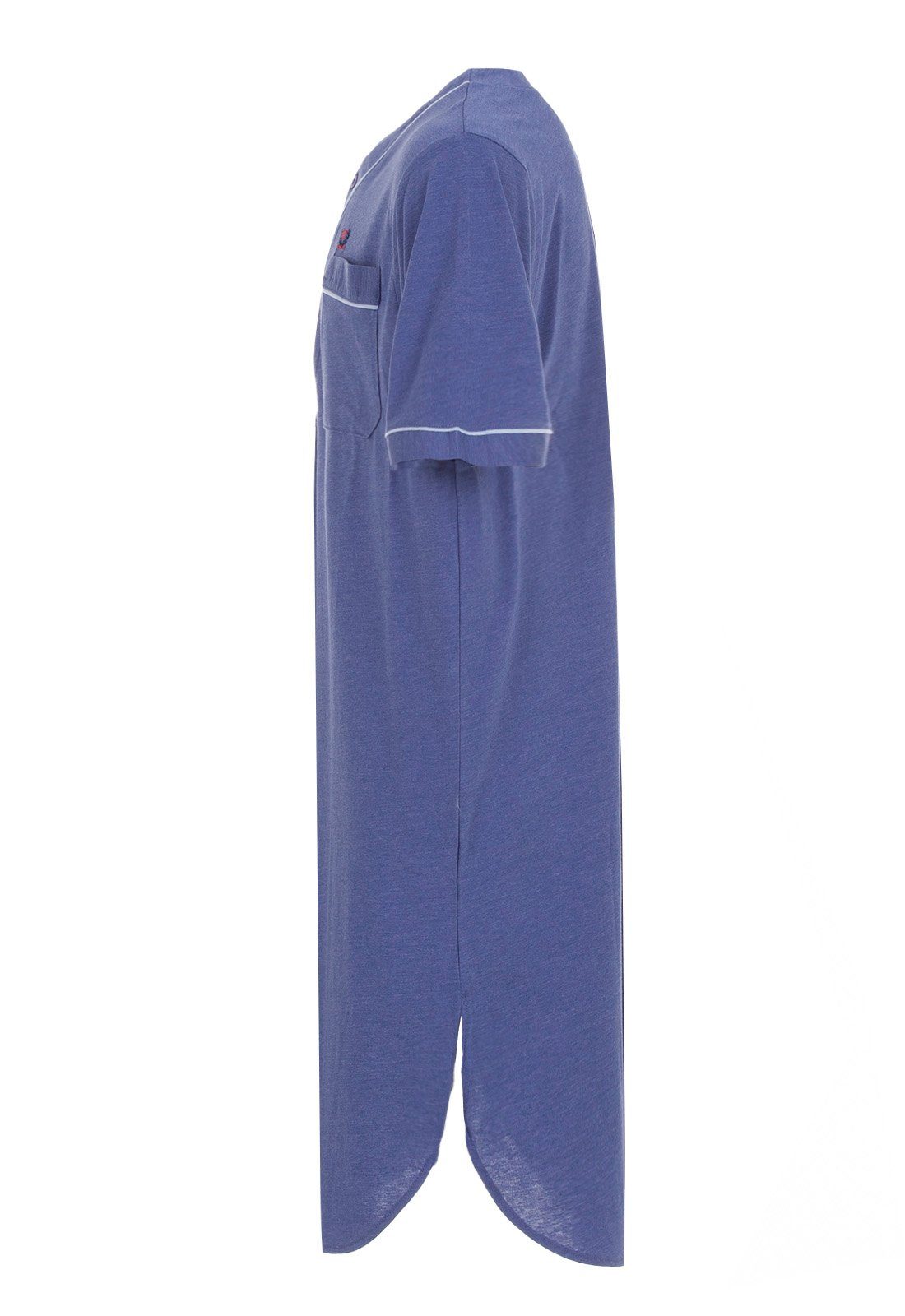 Paspel blau - Terre Henry Nachthemd Kurzarm Nachthemd uni