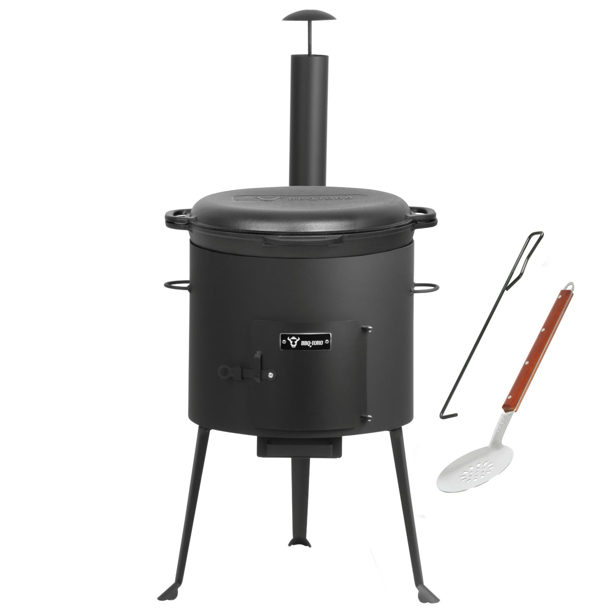 BBQ-Toro Feuerstelle Gusseisen Kazan 19 L mit Kazan Ofen Ø 39,5 cm, Gusstop günstig online kaufen