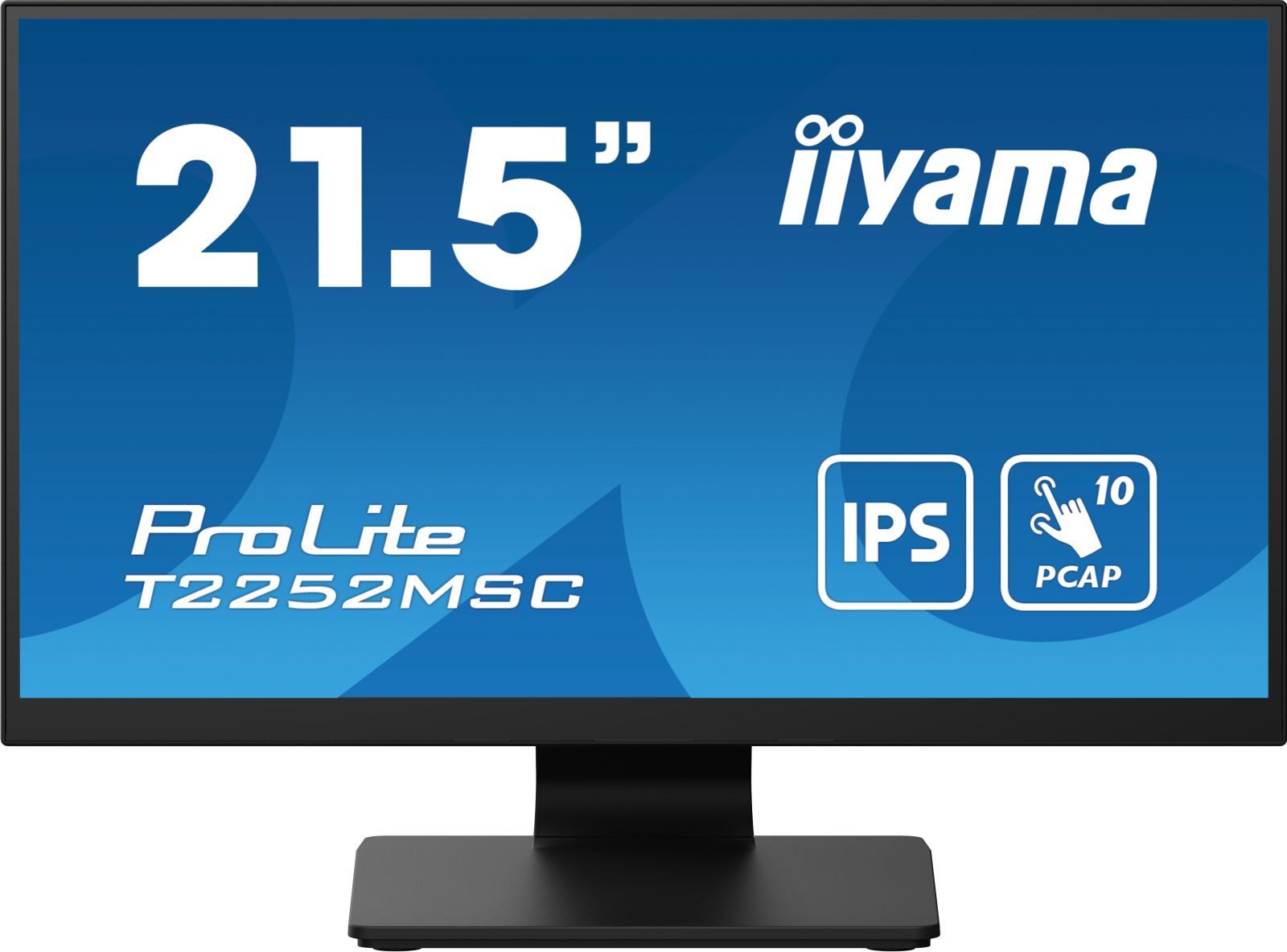 Iiyama T2252MSC-B2 54,61cm 21,5Zoll Bonded PCAP 10P Touch with Anti-Finger TFT-Monitor (1920 x 1080 px, Full HD, 5 ms Reaktionszeit, IPS, Touchscreen, Lautsprecher, HDCP)