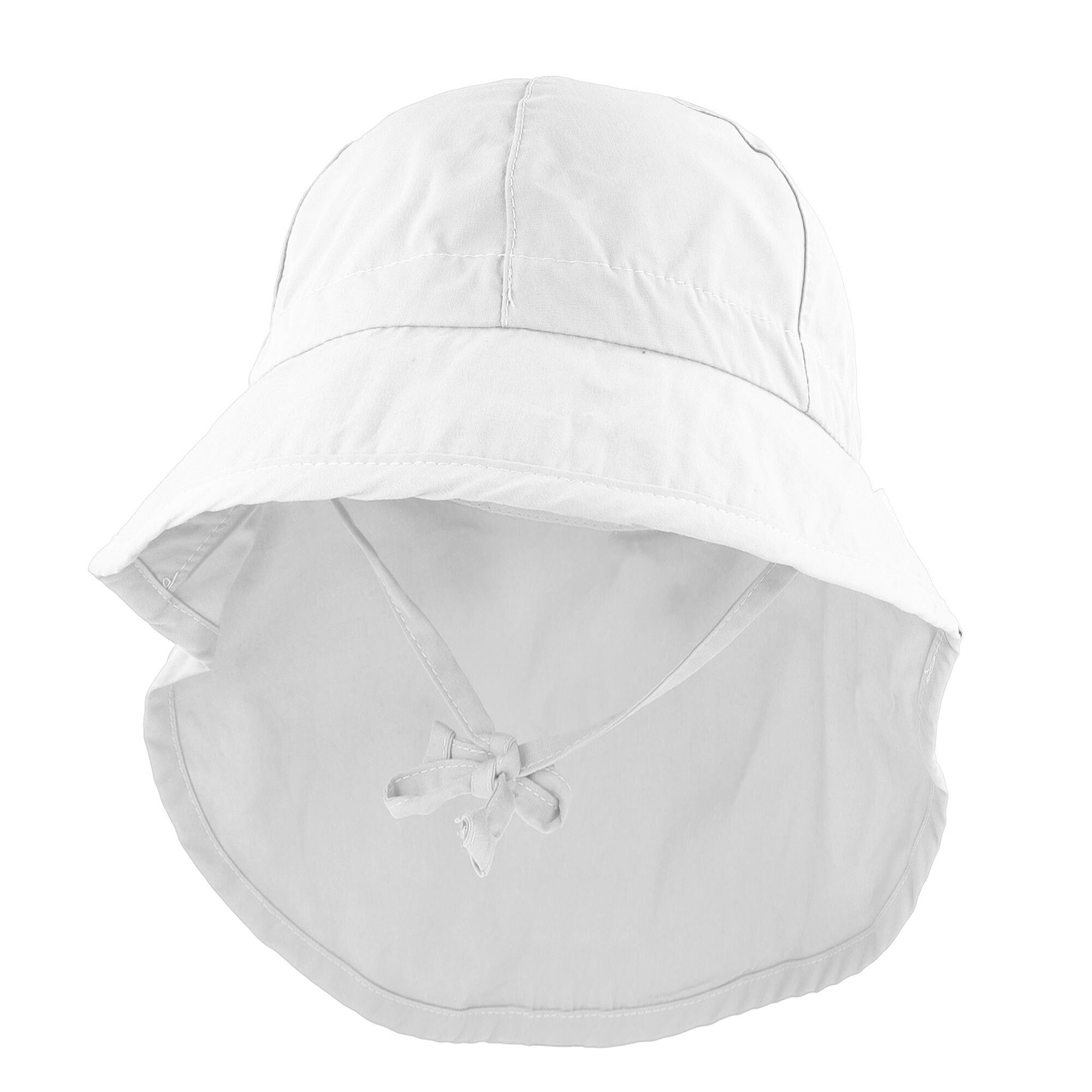 MAXIMO Fischerhut GOTS MINI GIRL-Flapper Nackenschutz, Bindeband, Waschoptik, UV (1-St) Washed Look