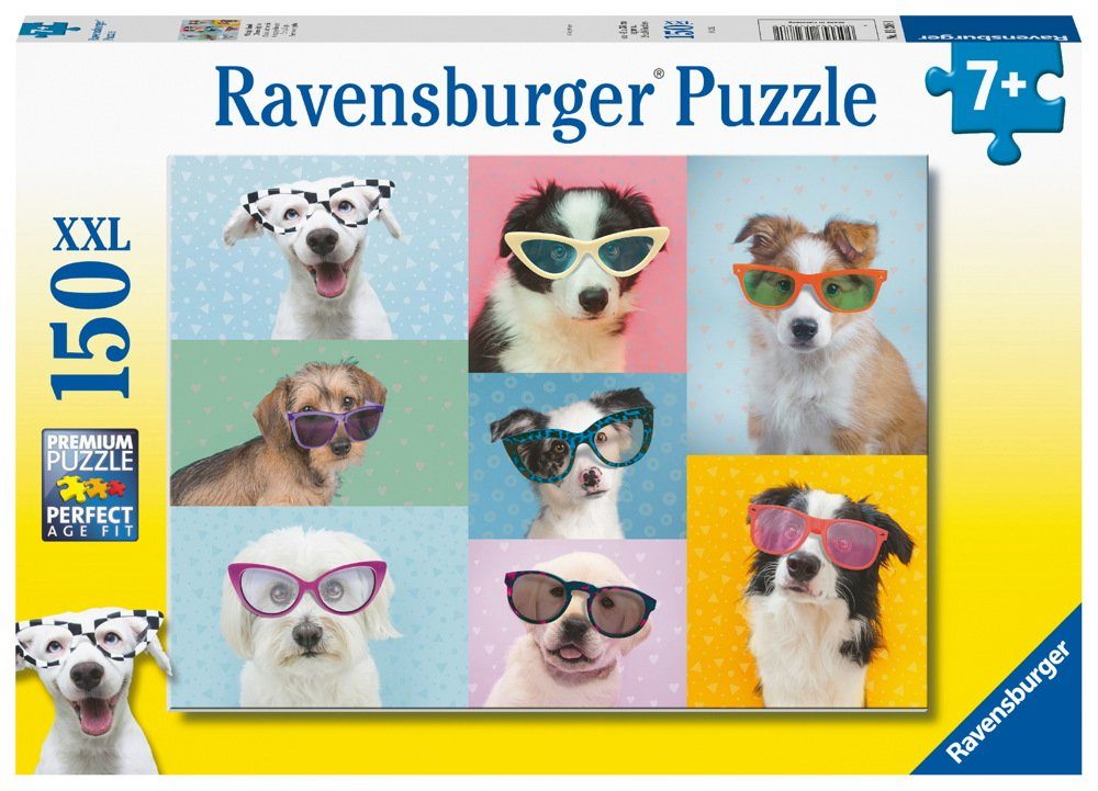 Ravensburger Puzzle 150 Teile Ravensburger Kinder Puzzle XXL Witzige Hunde 13288, 150 Puzzleteile