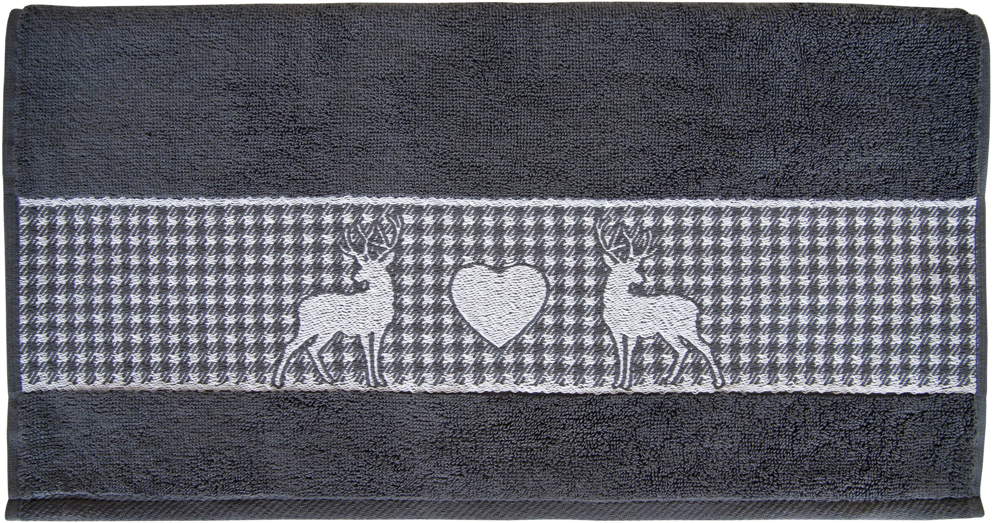 Dyckhoff Duschtuch Oktoberfest, Frottier (1-St), Made in Germany (2 Handtücher, 1 Duschtuch)