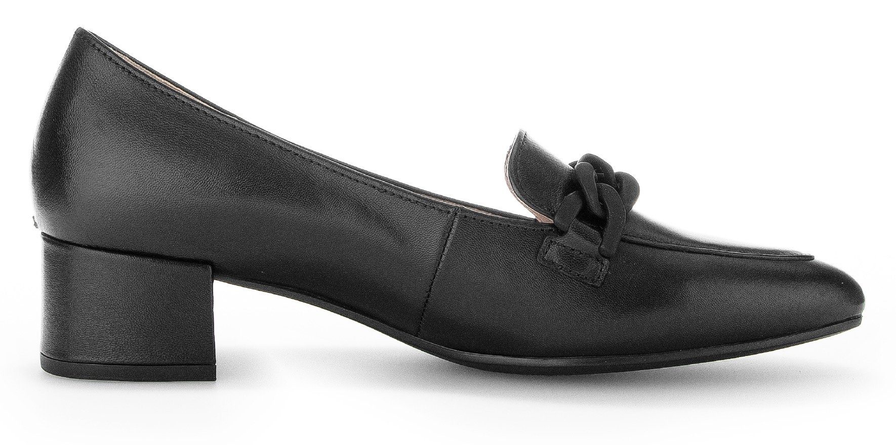 angesagter Gabor Pumps mit Zierkette schwarz