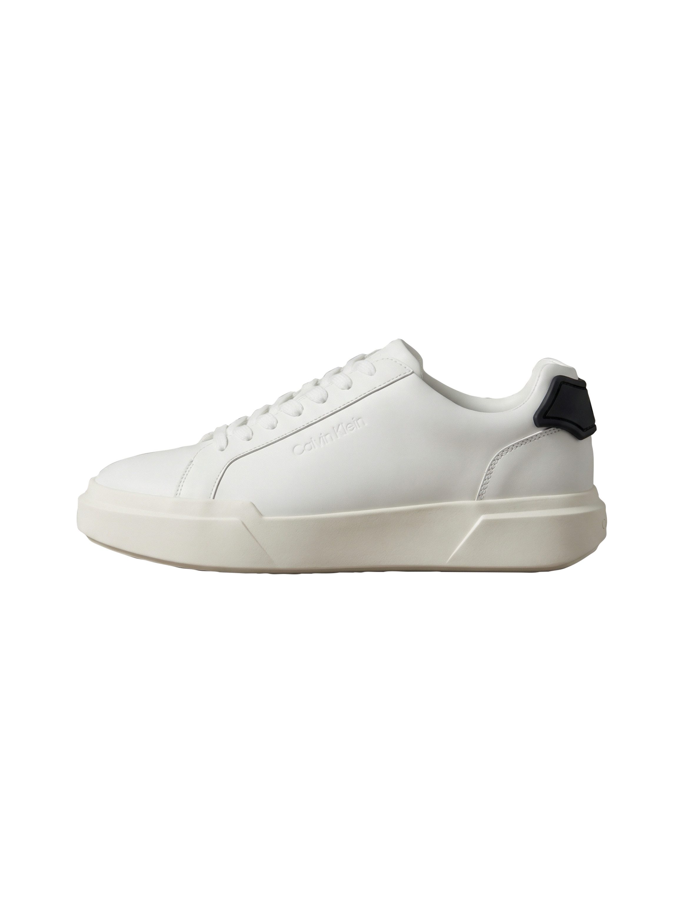 Calvin Klein CHUNKY CUPSOLE LACEUP RUB BT LTH Sneaker Schnürschuh, Halbschuh, Freizeitsneaker mit Fersen-Kontrast