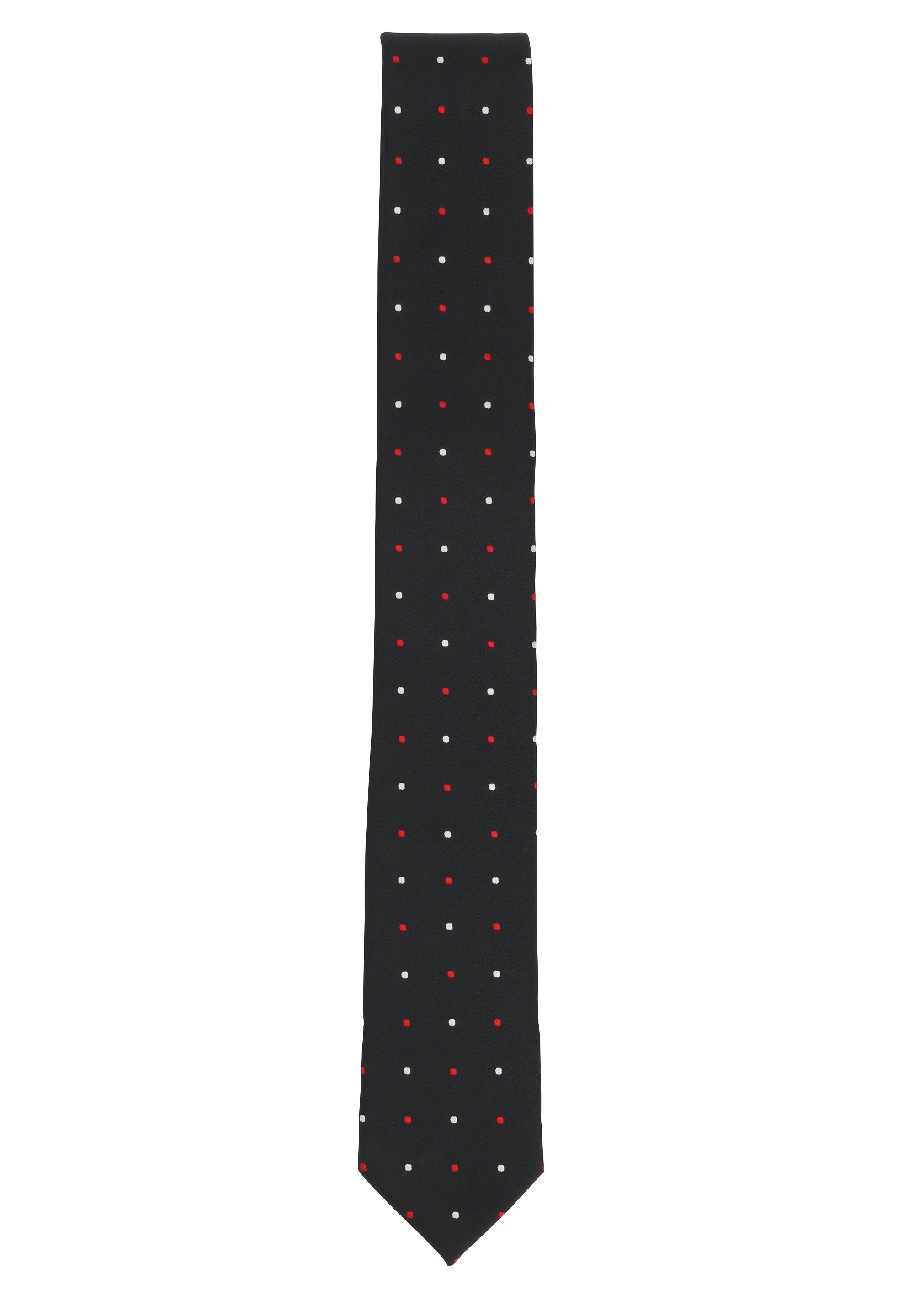 Fabio Farini Krawatte verschiedene in Krawatten Schmal - (ohne Punkten Gepunktet) Herren 6cm Schlips Breite (Rot, Weiß) Box, Schwarz mit (6cm)