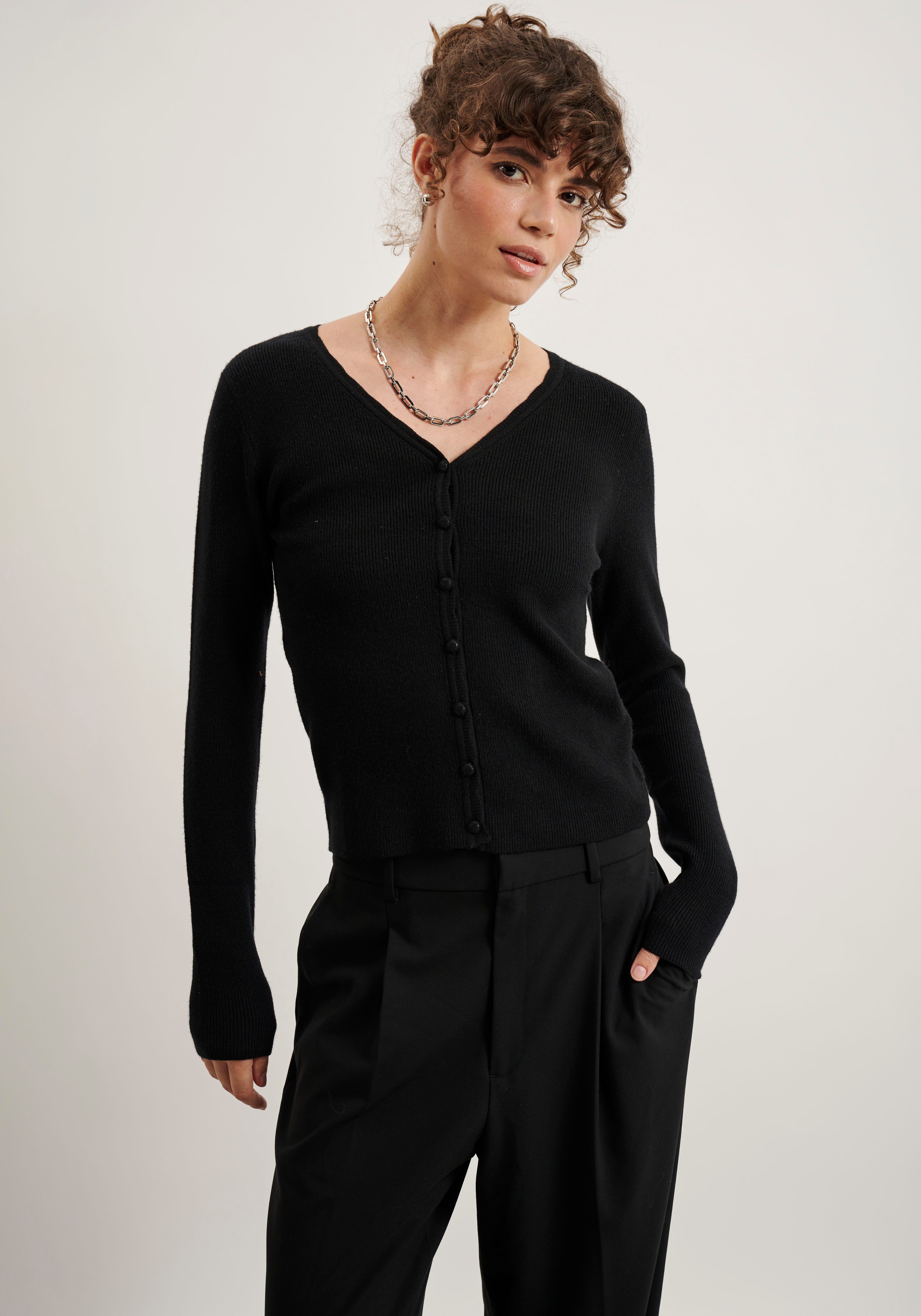 HaILY’S Strickjacke LS V CD Na44tasha aus Rippstrick günstig online kaufen