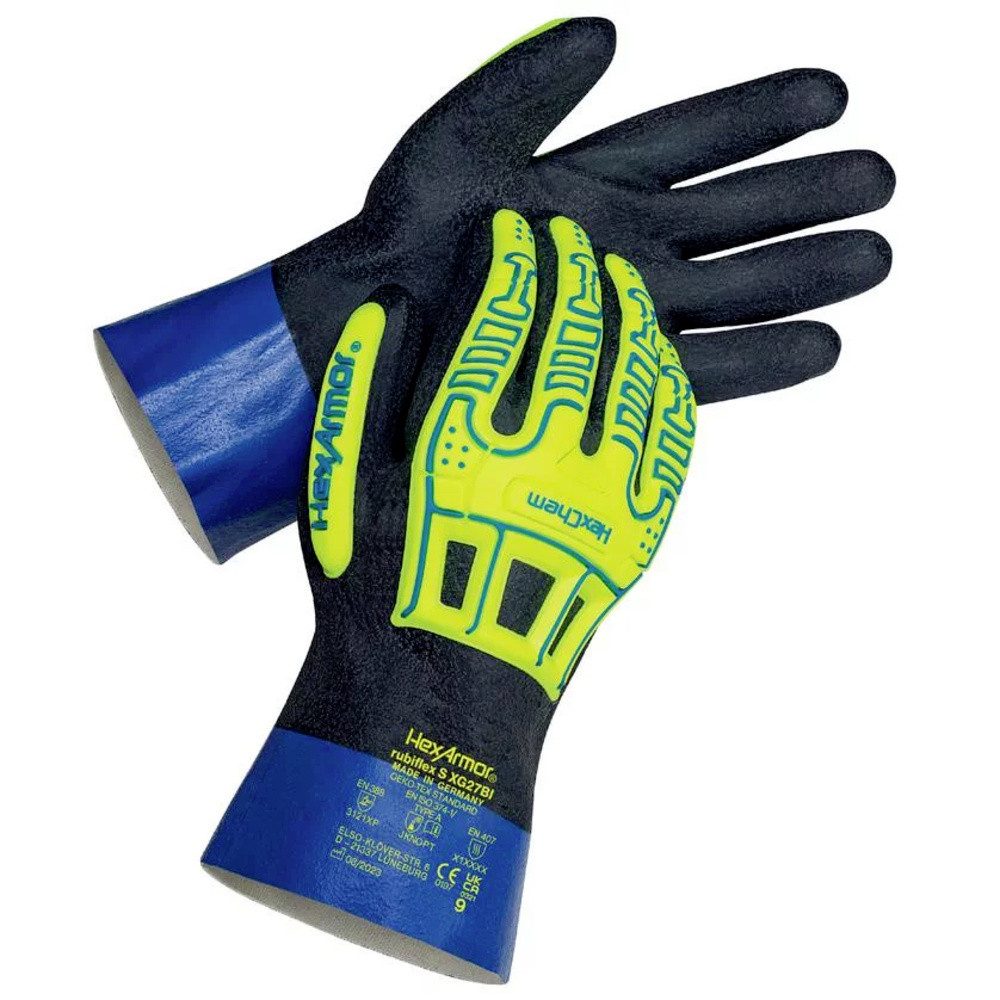 HexArmor Chemikalien-Schutzhandschuhe HexArmor 6070811 rubiflex S XG27BI Chemiekalienhandschuh Größe (Hands