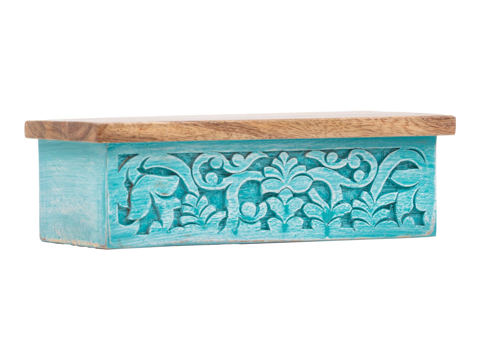 massivum Wandboard Santa Cruz 33cm Massivholz Mediterran blau