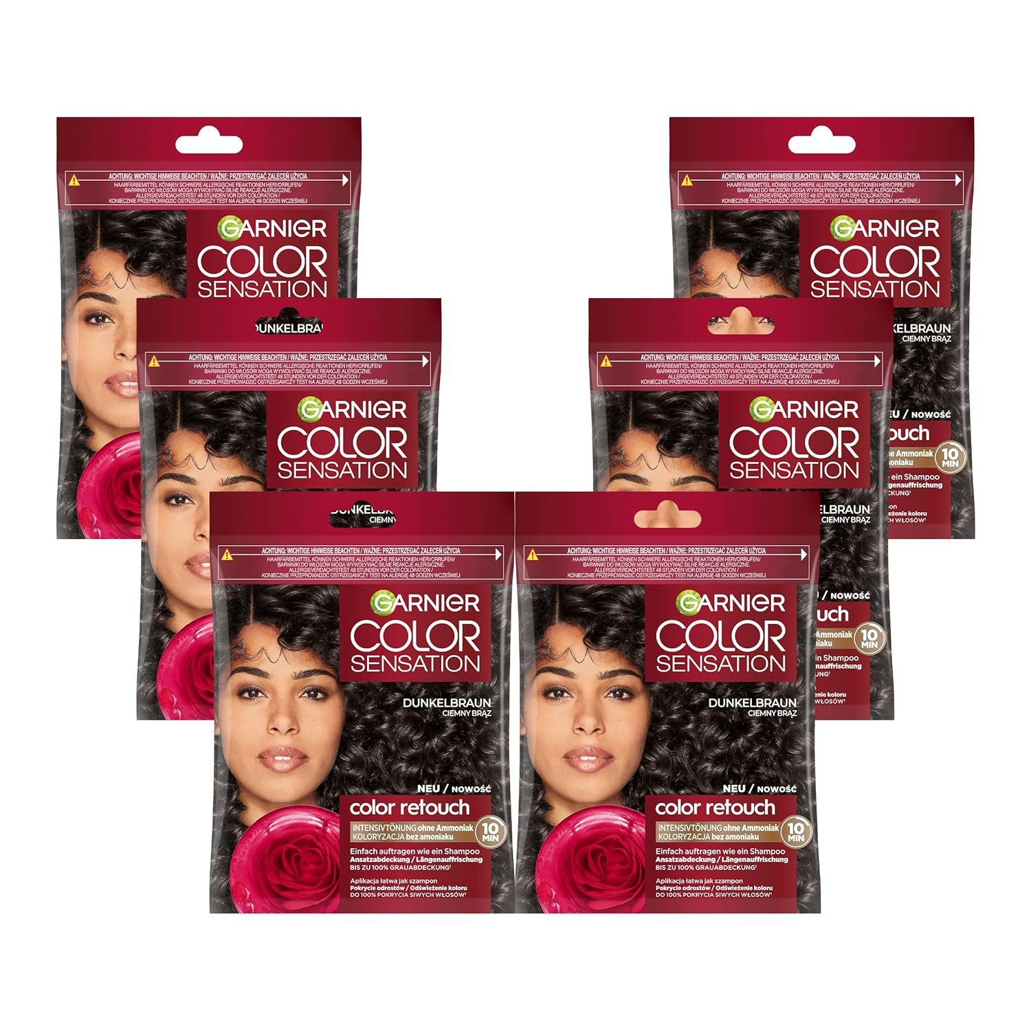 GARNIER Coloration COLOR SENSATION INTENSIVTÖNUNG, Packung, 6-tlg., Intensivtönung, bis zu 100 % Grauabdeckung, Creme-Textur