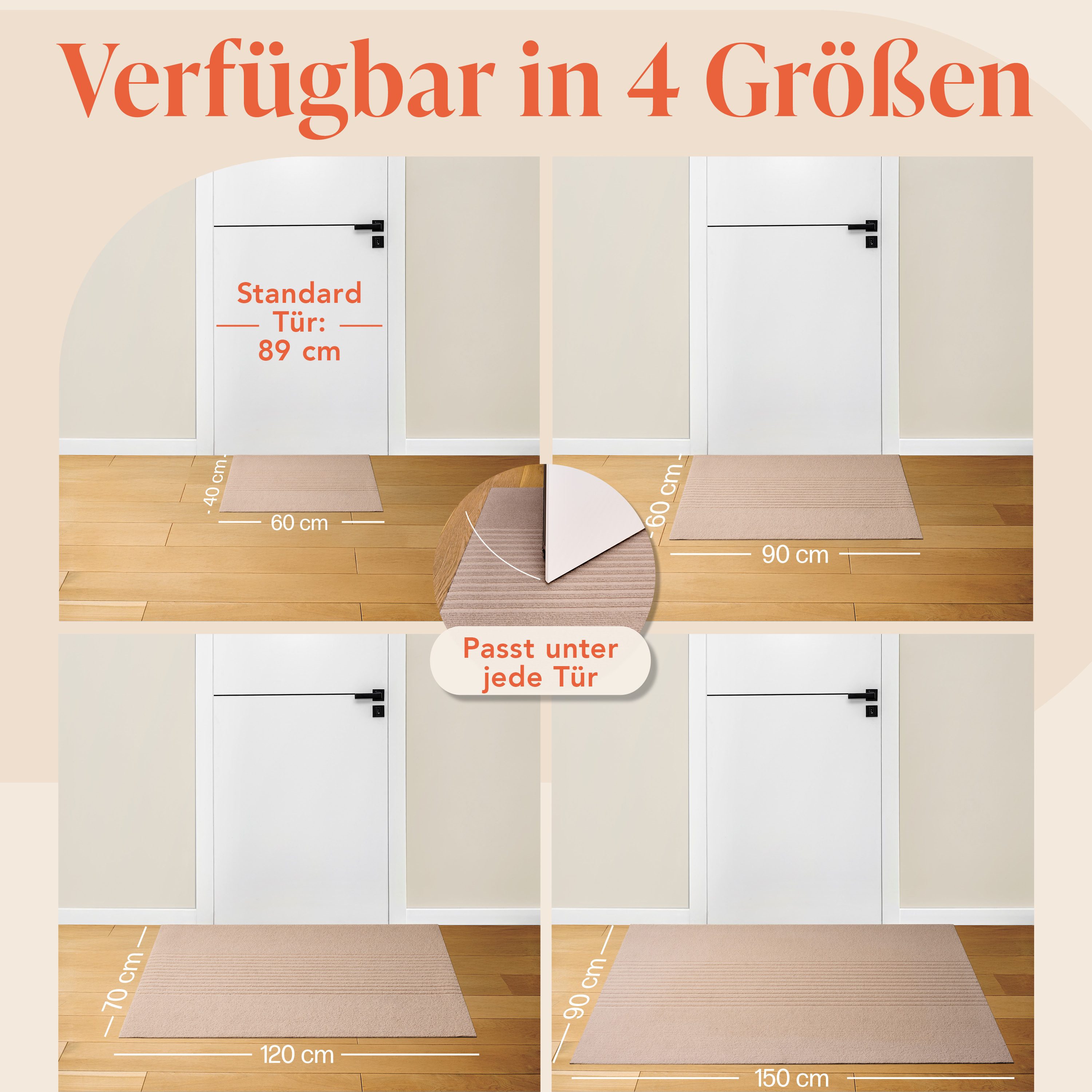 Blumtal Fußmatte rutschfeste Schmutzfangmatte aus langlebigem Polyester, Fußmatte innen/Schmutzfangmatte außen – Bild 5 von 5