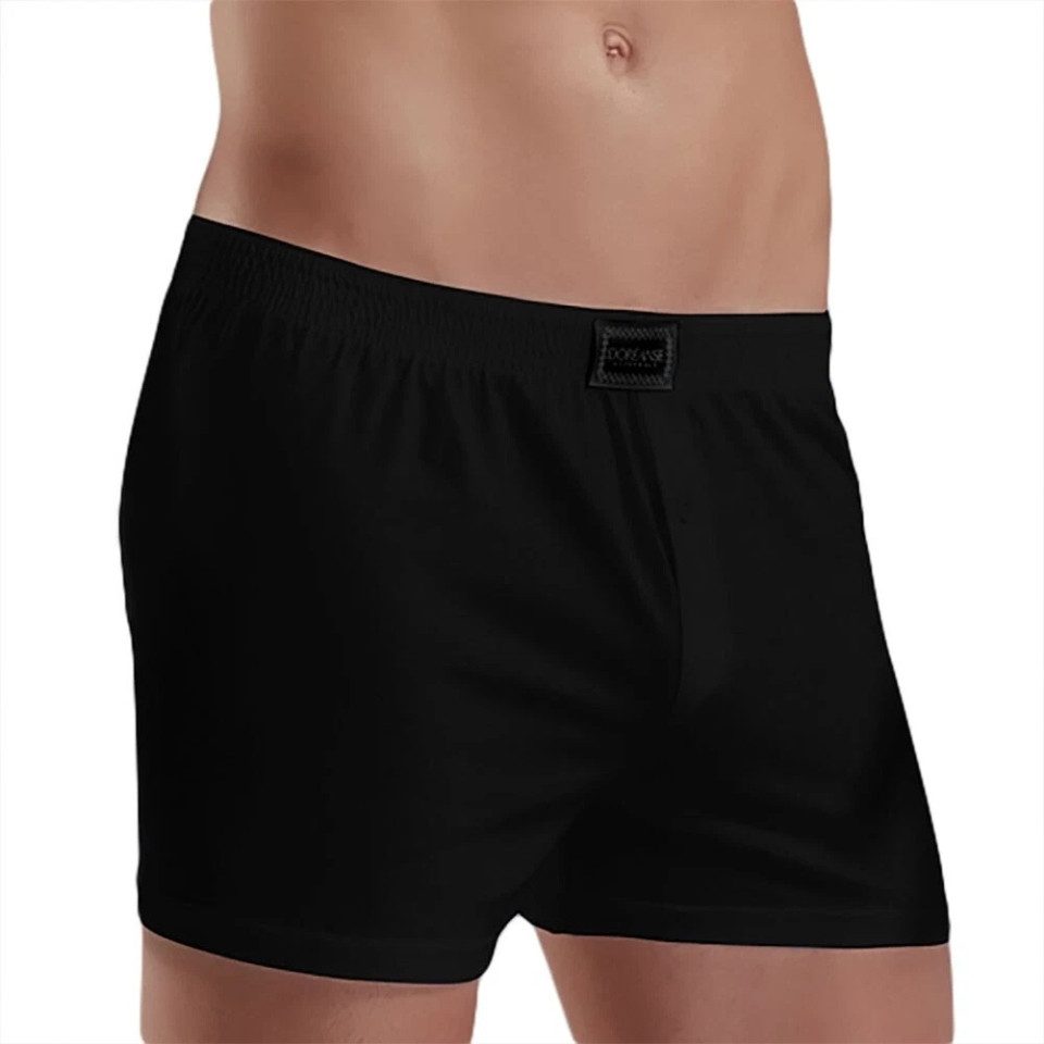 DOREANSE Boxershorts Baumwolle Boxershort 1511 Mit Satin-Look Doreanse Applikation-Elastikbund