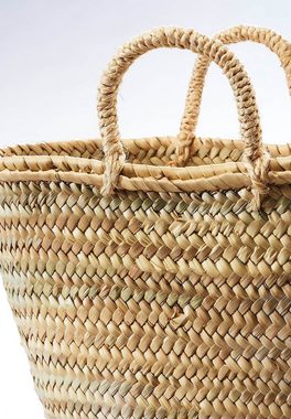 Kobolo Shopper Palmtasche Strandtasche Tasche mit Sisalhenkeln