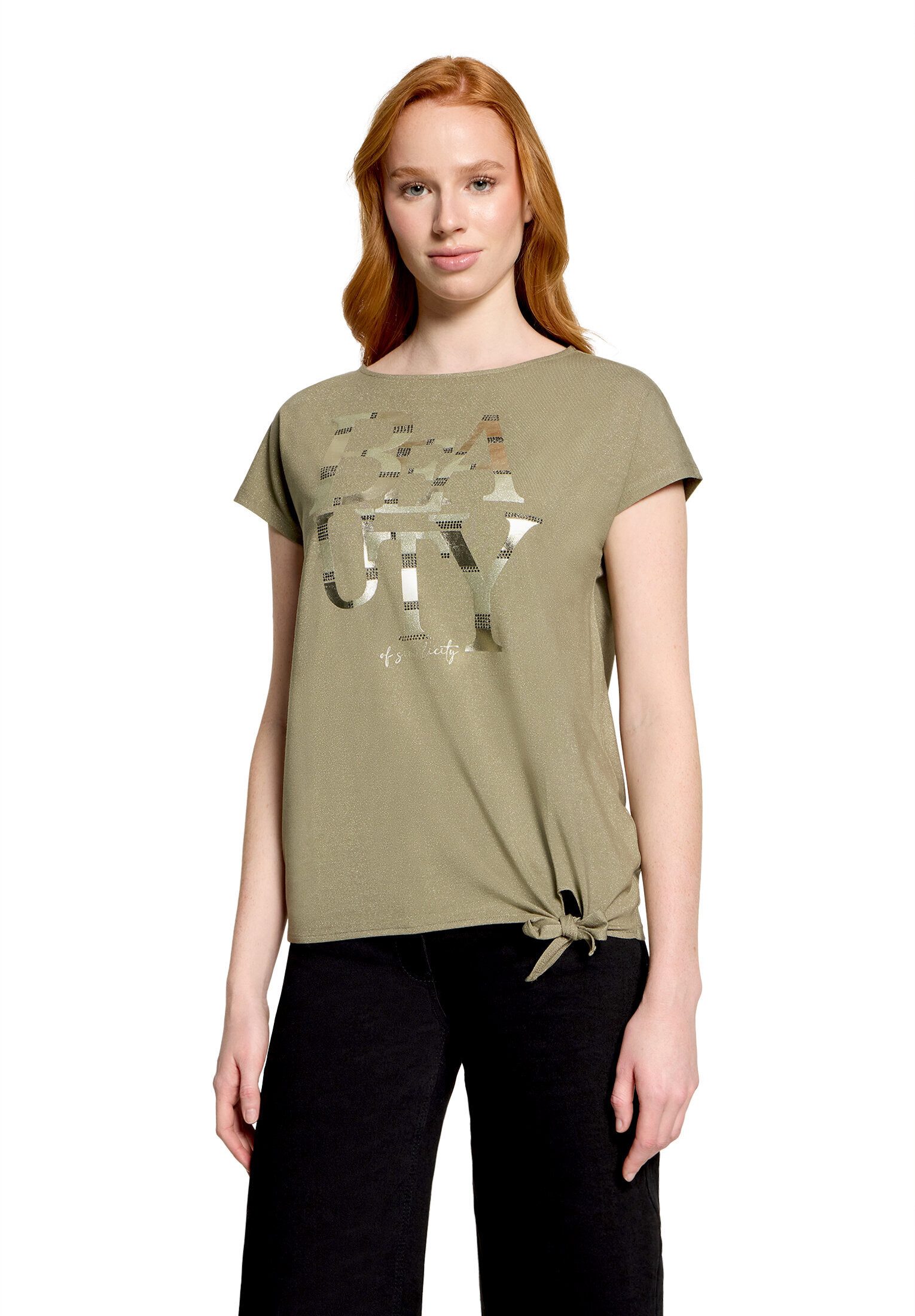 Betty Barclay Kurzarmshirt Damen mit Schleifenknoten (1-tlg)