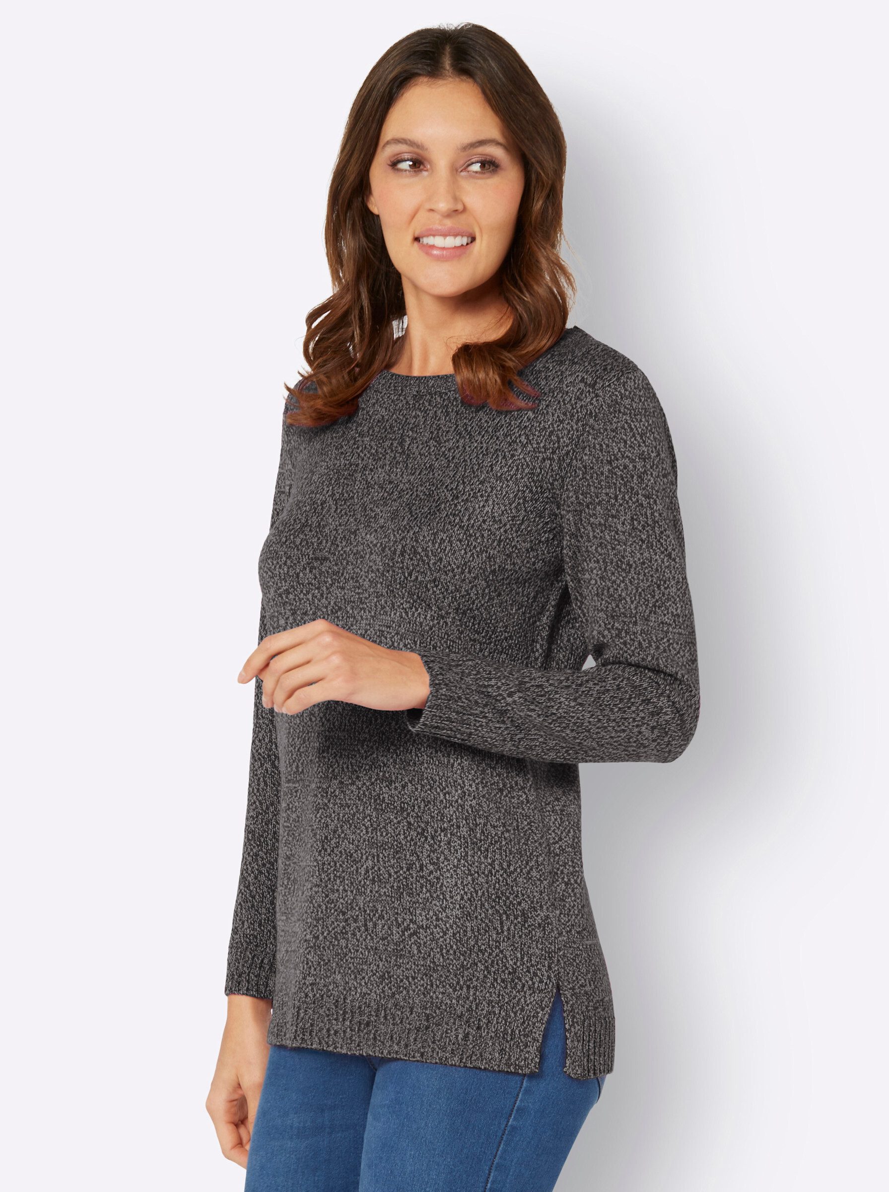 Classic Basics Stehkragenpullover "Longpullover" günstig online kaufen