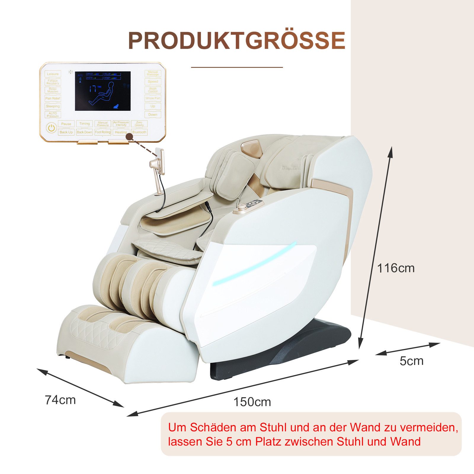 RelaxOra Massagesessel Massagestuhl, 3D Zero-Gravity Massagesessel günstig online kaufen