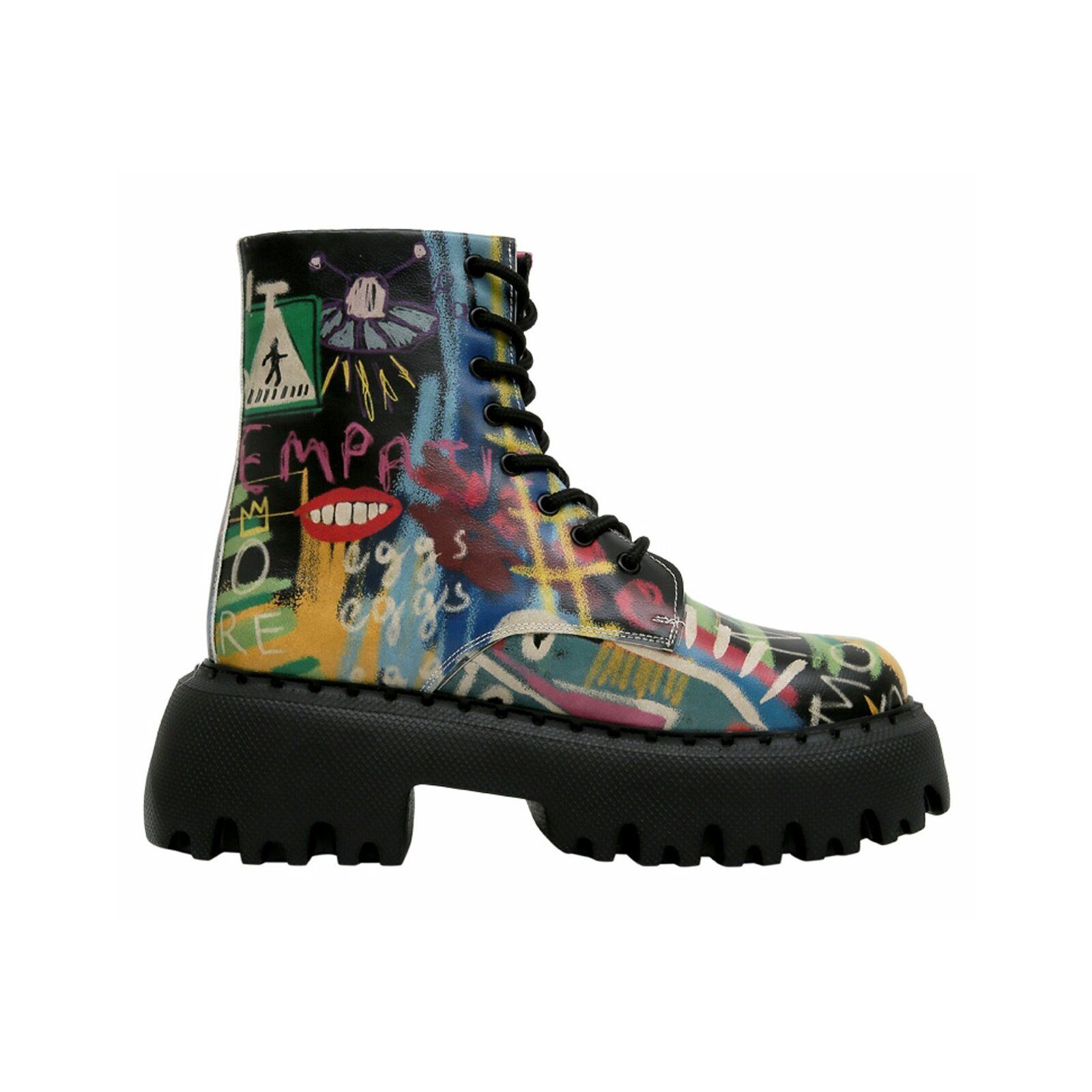 DOGO Navy Schnürstiefel Boots No More Drama Damen Stiefeletten Chelseaboots Handgefertigt