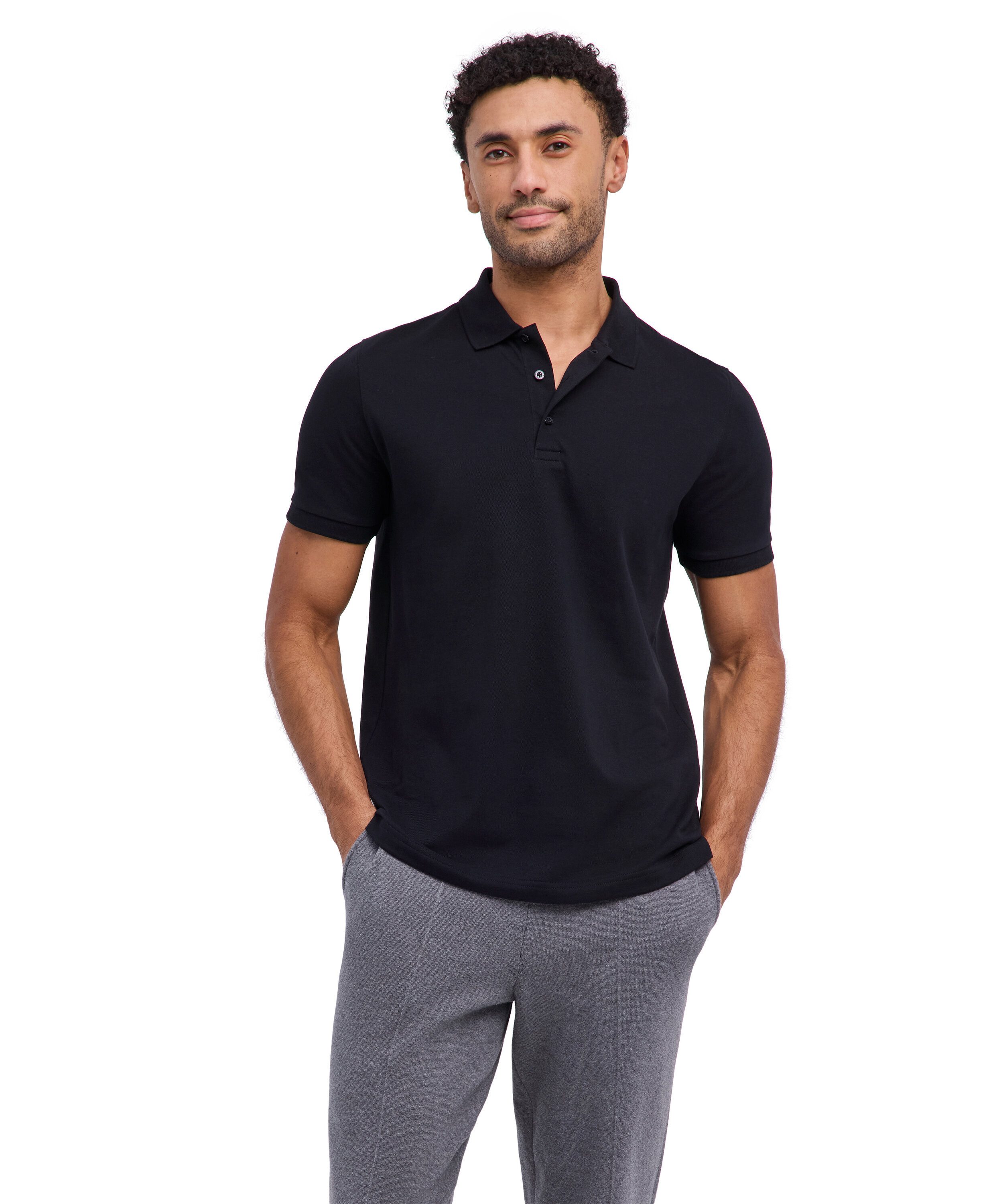 FALKE Poloshirt FALKE Essential Herren (1-tlg., 1) aus hochwertiger Pima-Baumwolle