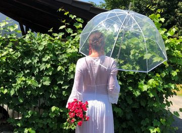 von Lilienfeld Stockregenschirm Melina Glockenschirm Transparent Durchsichtig Hochzeitsschirm, 100 % Polyethylen (KEIN PVC)