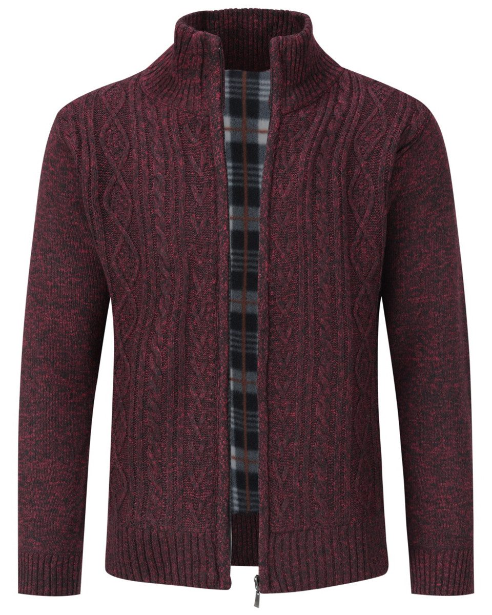 Allthemen Cardigan mit Stehkragen Herren Strickjacke mit reißverschluss günstig online kaufen