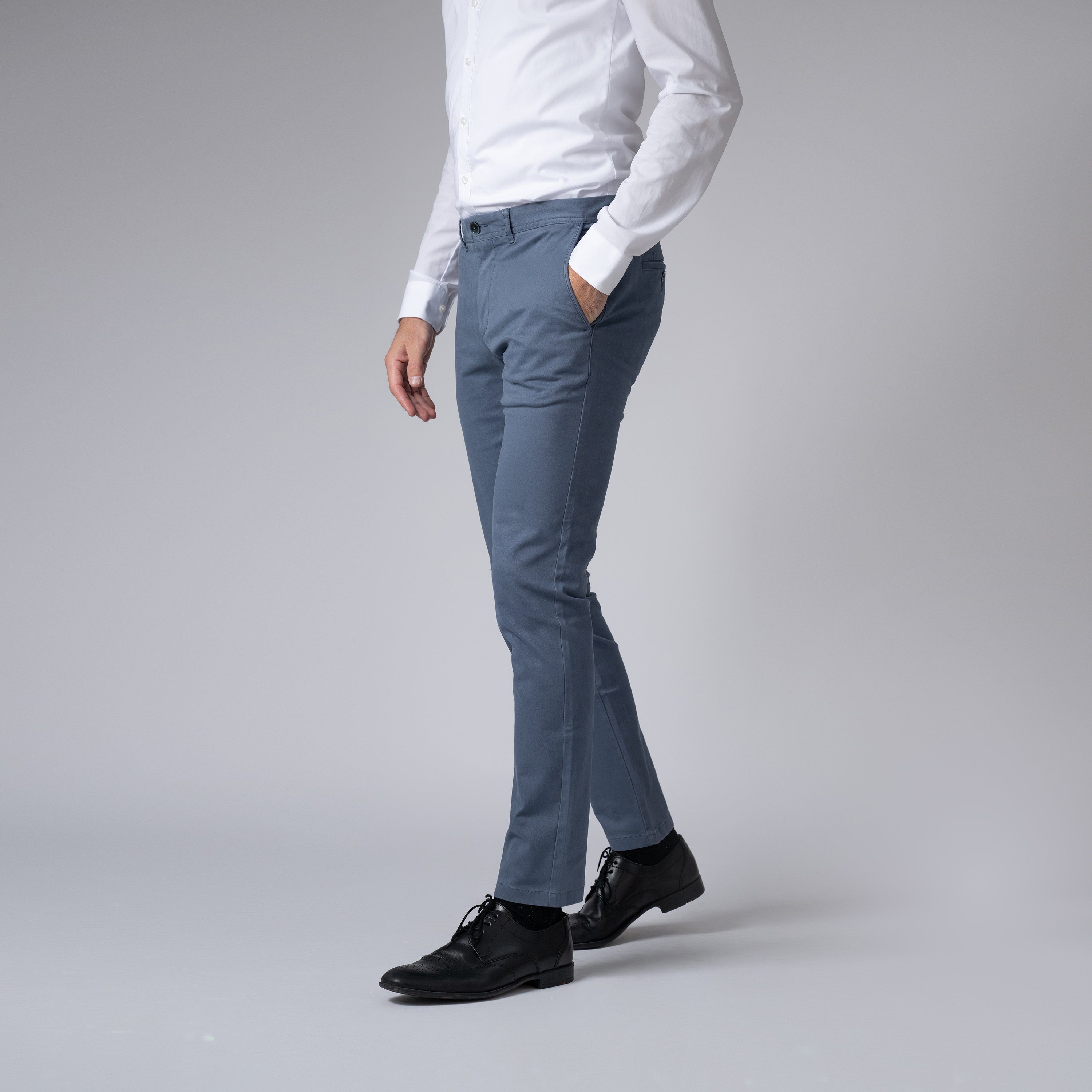 Hirschthal Chinohose Herren Chino Hose Herrenhose Casual Slim-Fit mit Stretch