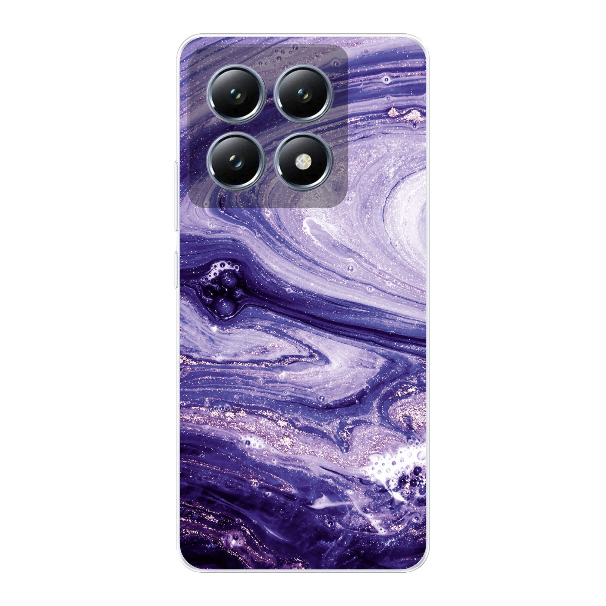 MuchoWow Handyhülle für Xiaomi 14T Marmor - Naturstein - Glitzer, Handy Case, Silikon, Bumper Case Dünn