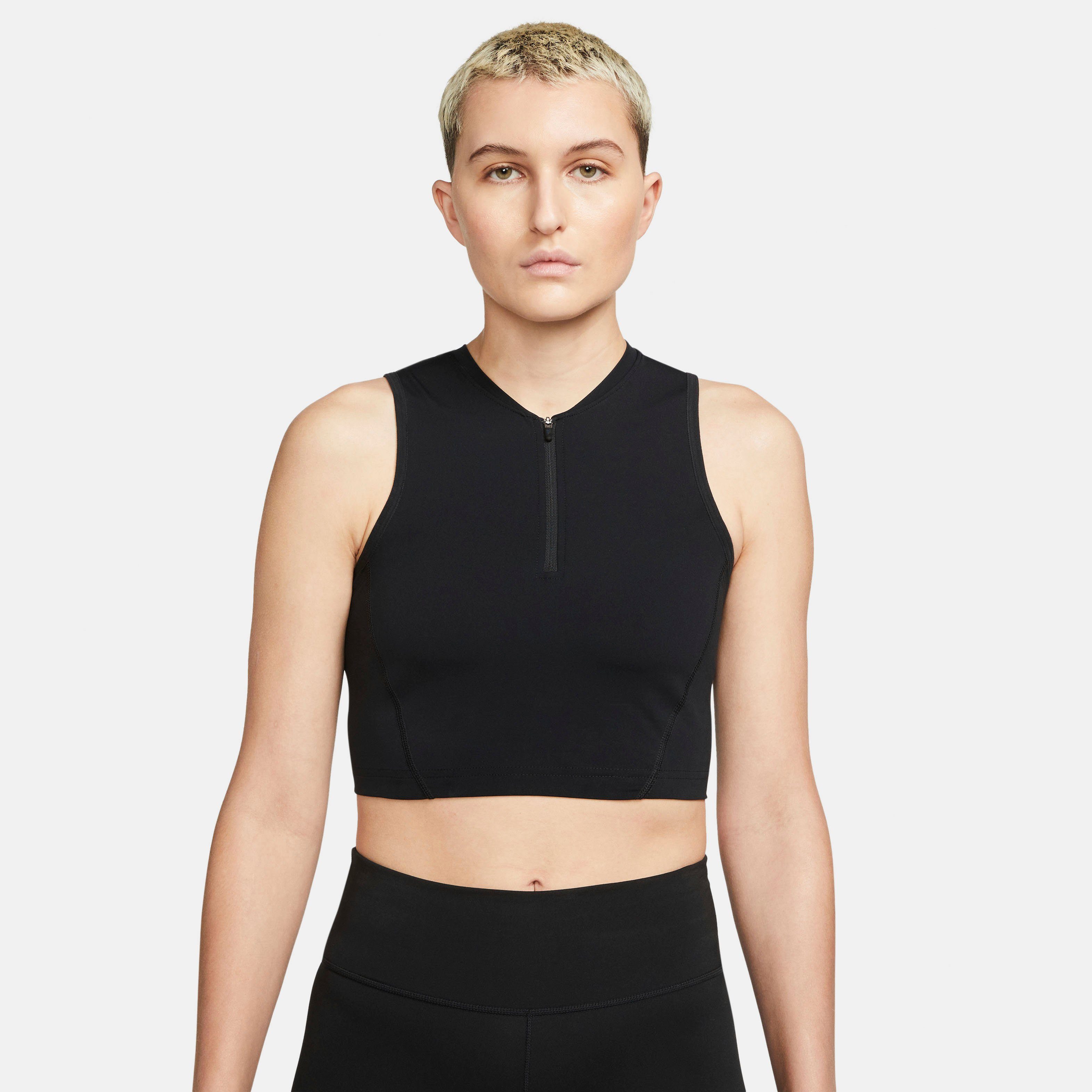 nike women's pro cropped tank top