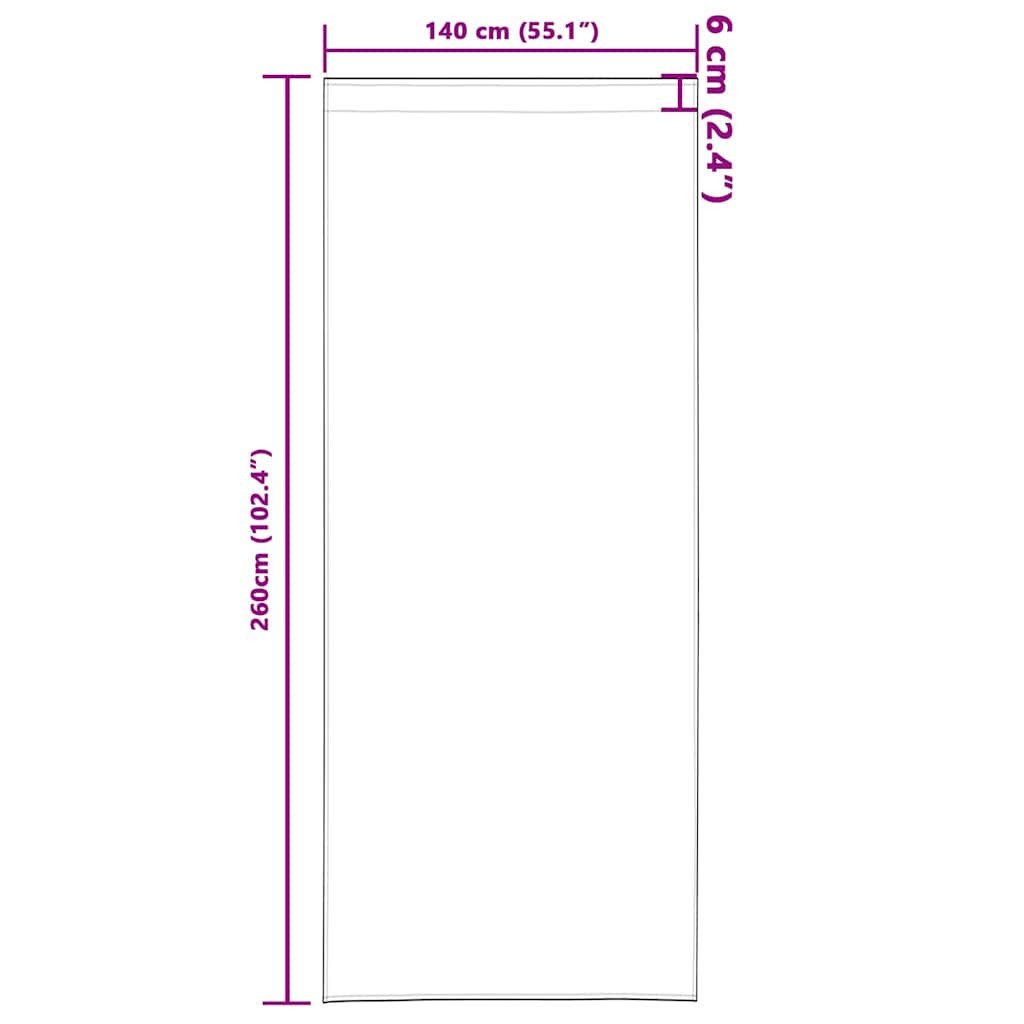 vidaXL Gardine Samtvorhänge 2 Stück mit Ösen Braun 260x140 cm