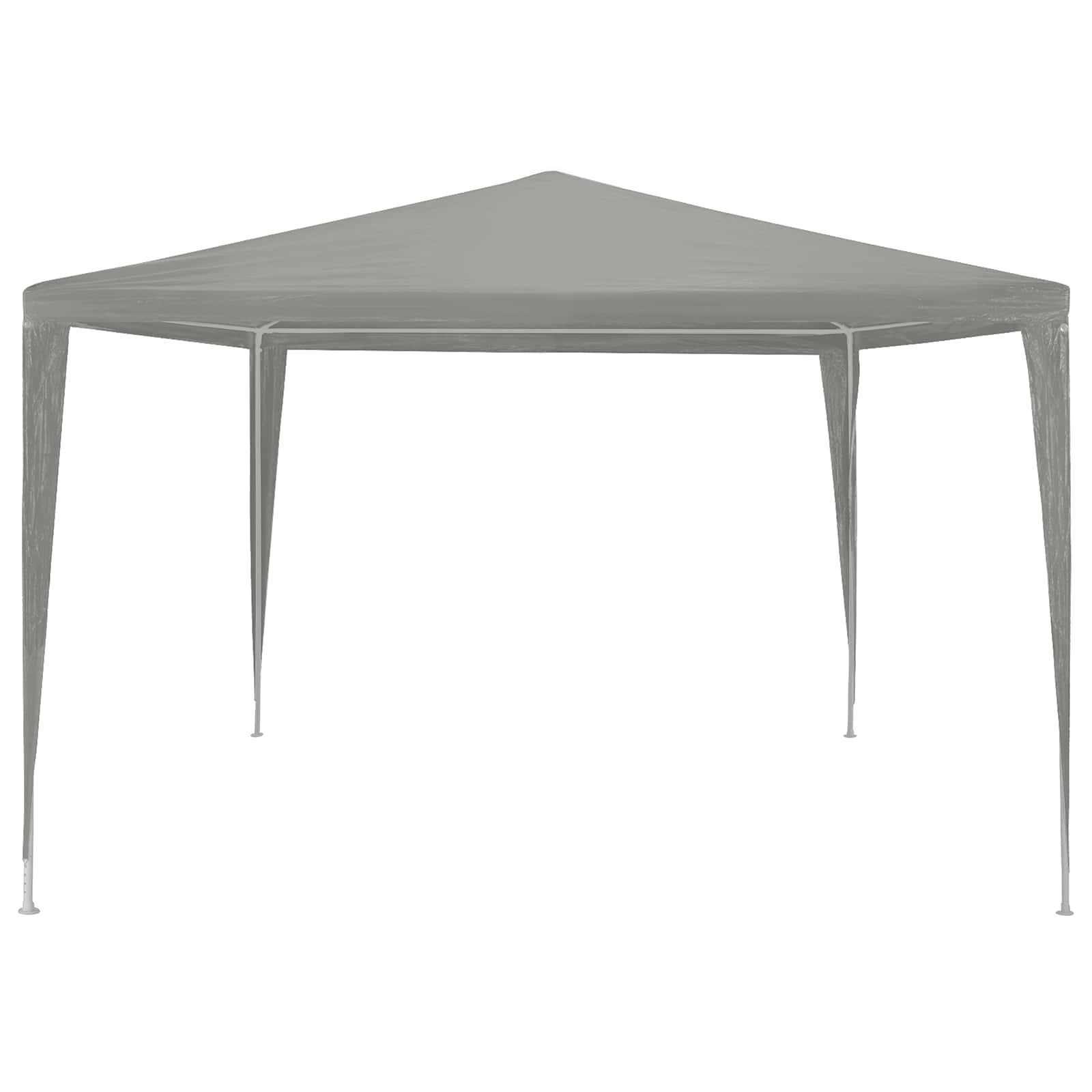 vidaXL Partyzelt Partyzelt Hellgrau 300 x 300 x 255 cm PE und Stahl