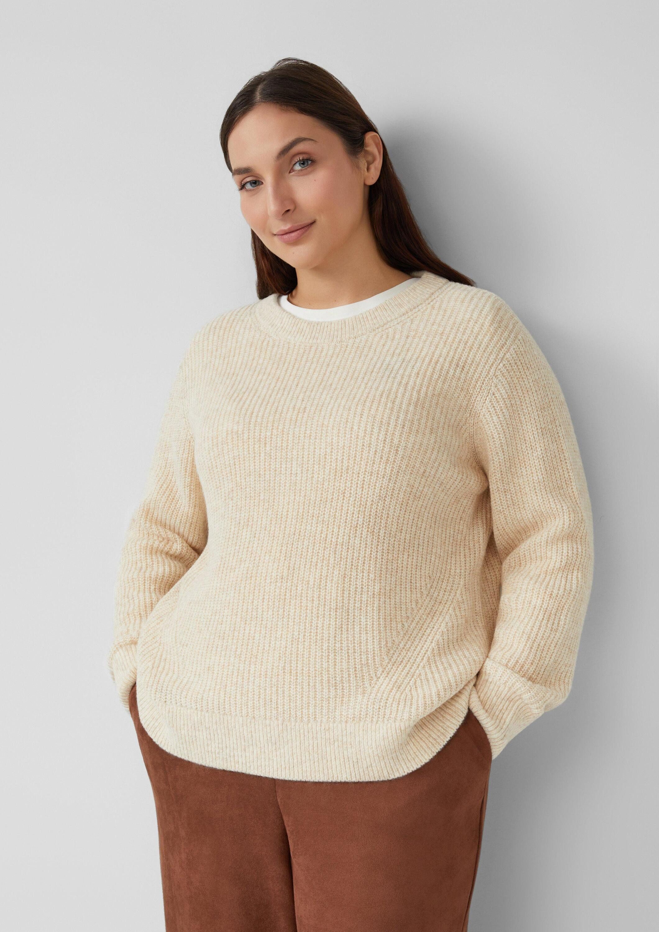 s.Oliver Longpullover Strickpullover Strickpullover aus Wollmix