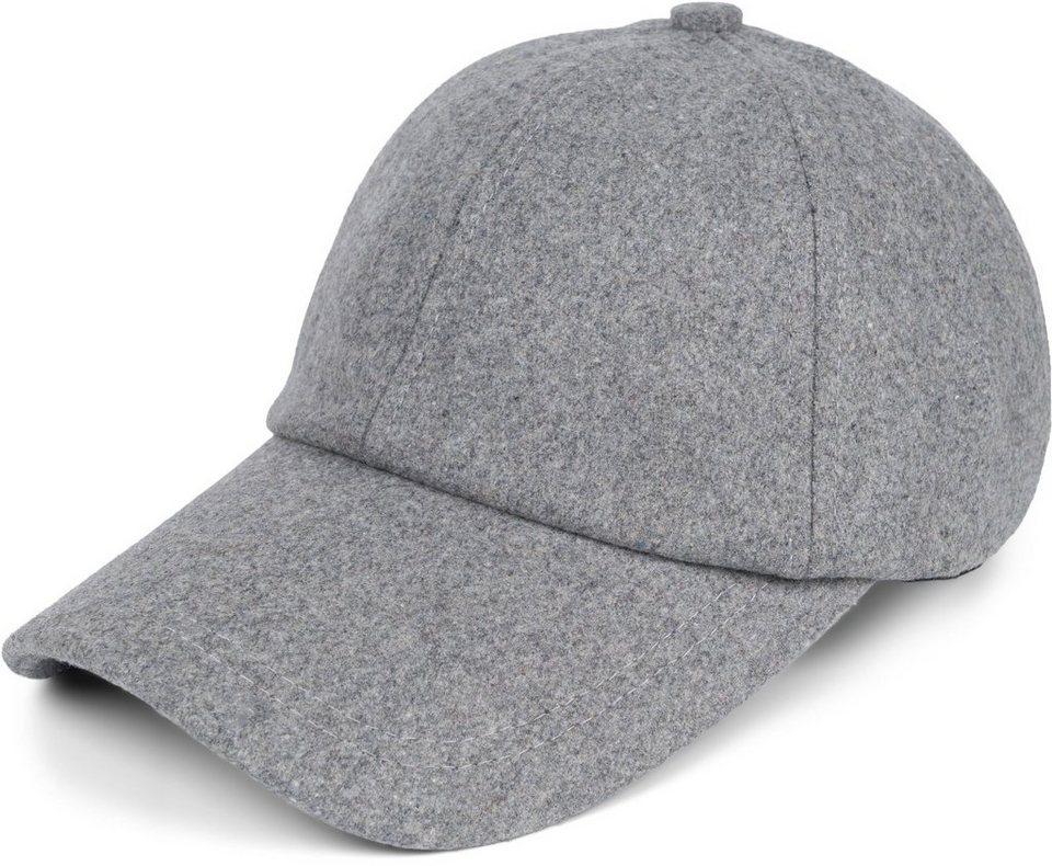 styleBREAKER Baseball Cap (1-St) Baseball Cap mit Wolle, grau, braun ...