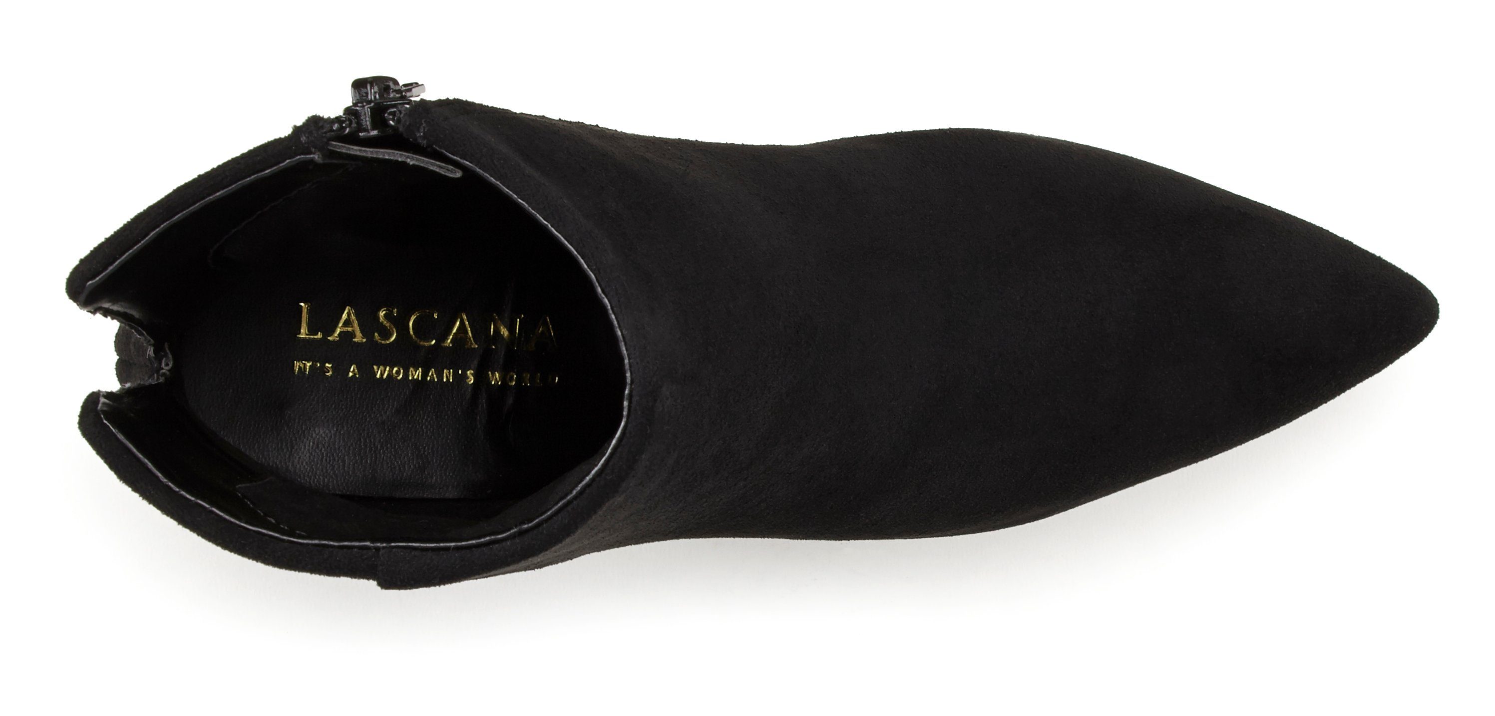 LASCANA Sommerstiefelette, Stiefel, High-Heel-Stiefelette in elegant spitz zulaufender Form VEGAN