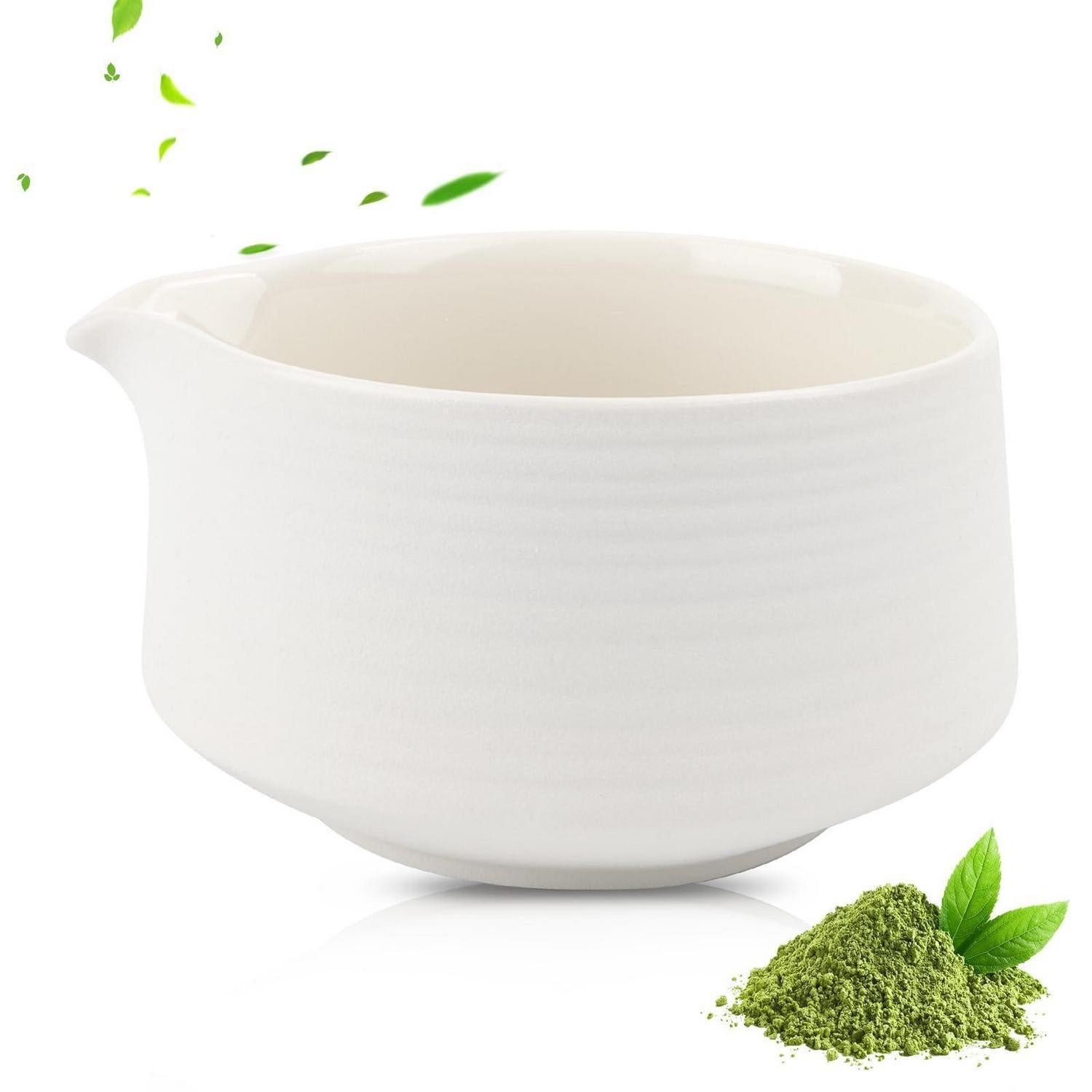 LuxusKollektion Teeschale Matcha Schale mit Ausgießer, 560ml Porzellan, Keramik