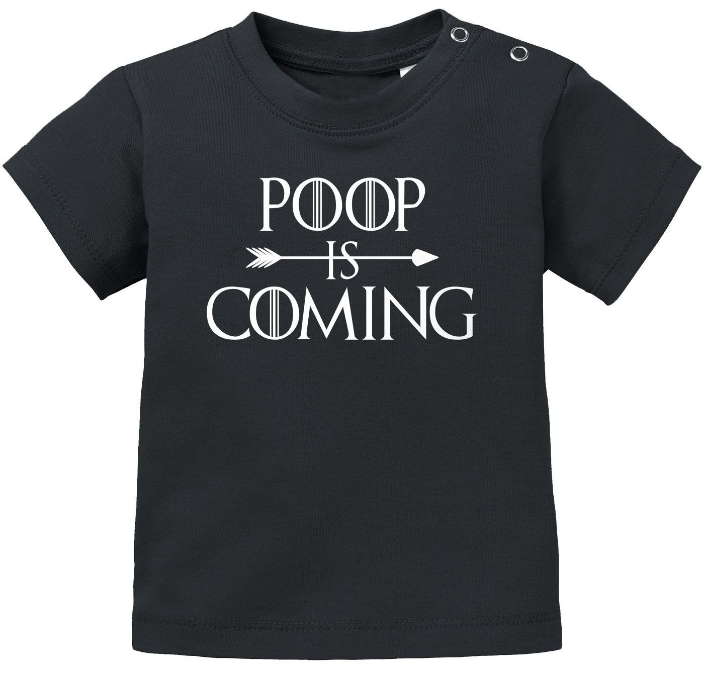 Print-Shirt Baby T-Shirt kurzarm Babyshirt Poop Is Coming lustig Spruch Jungen