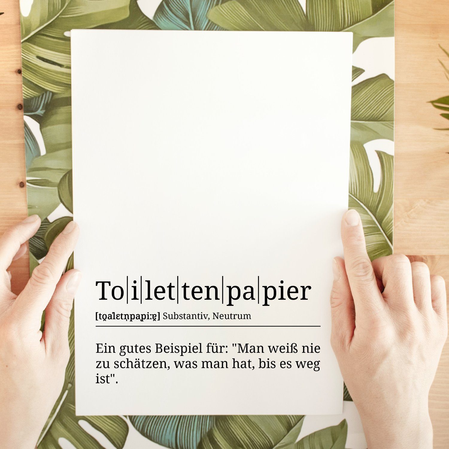 Wandbild Tigerlino Kunstdruck Definition Badezimmer Poster Toilettenpapier
