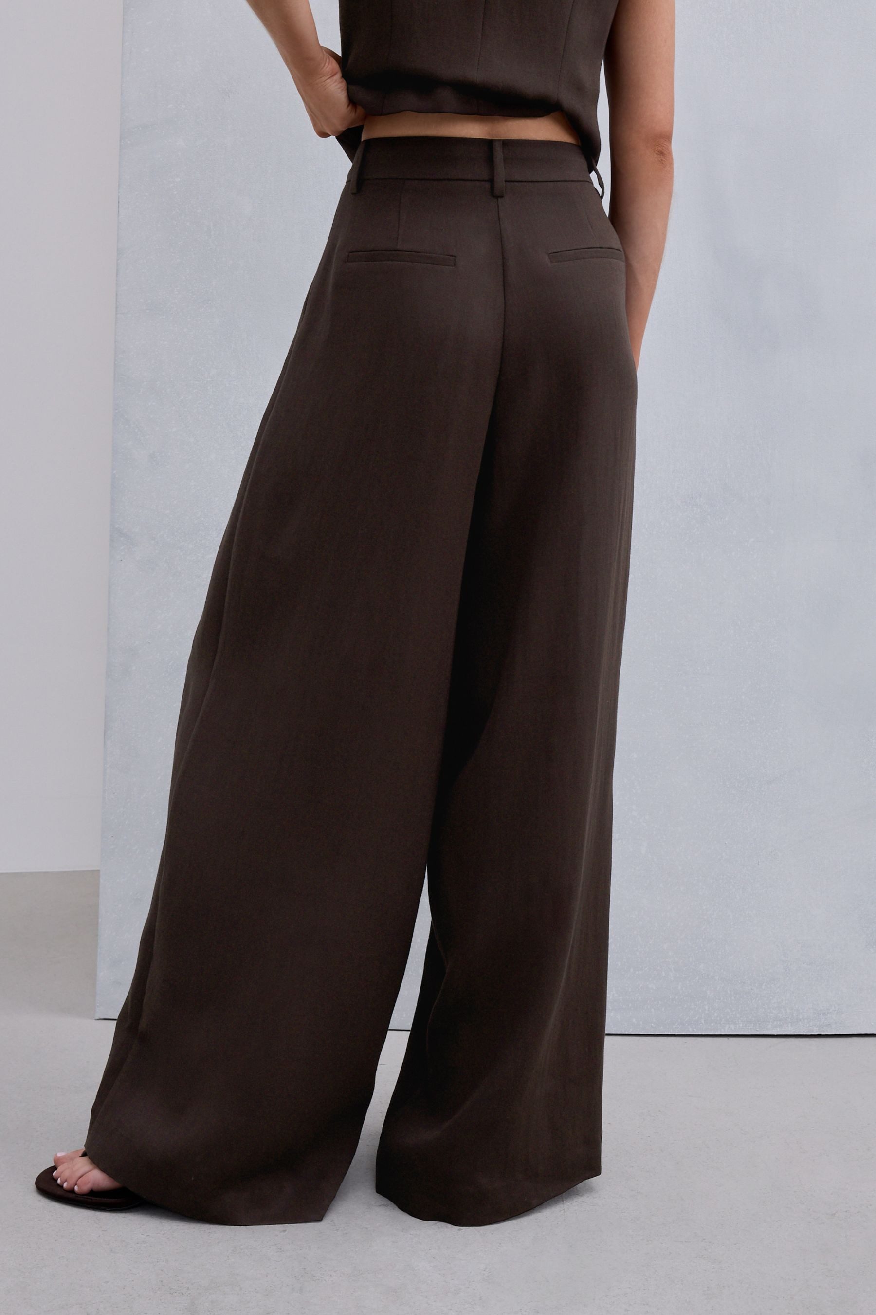 Next Anzughose Palazzo-Hose in Knitteroptik (1-tlg)