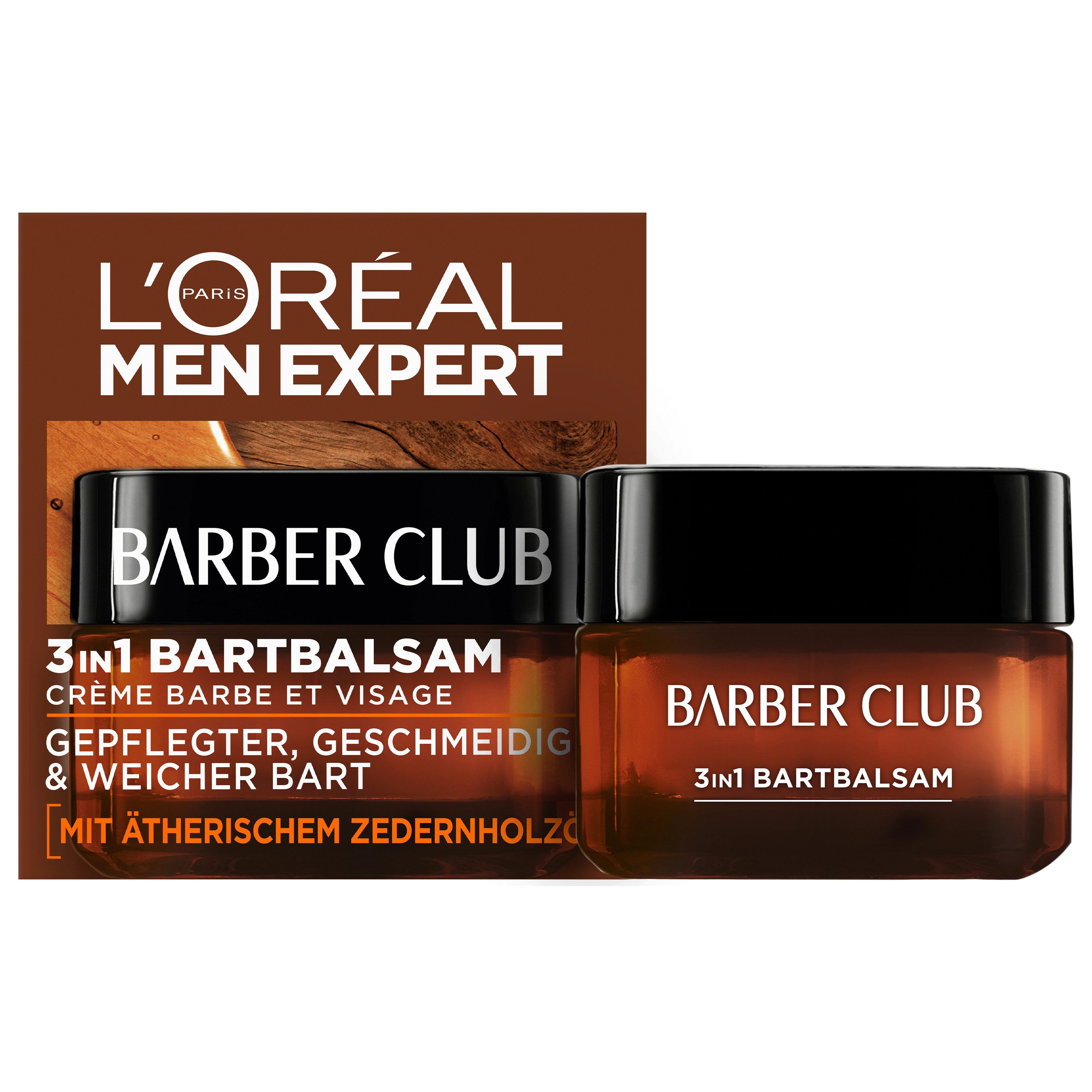 L'ORÉAL PARIS MEN EXPERT Bartbalsam BARBER CLUB BART + HAUT, weiches Bartgefühl, pflegt Bart und Gesicht, zieht schnell ein