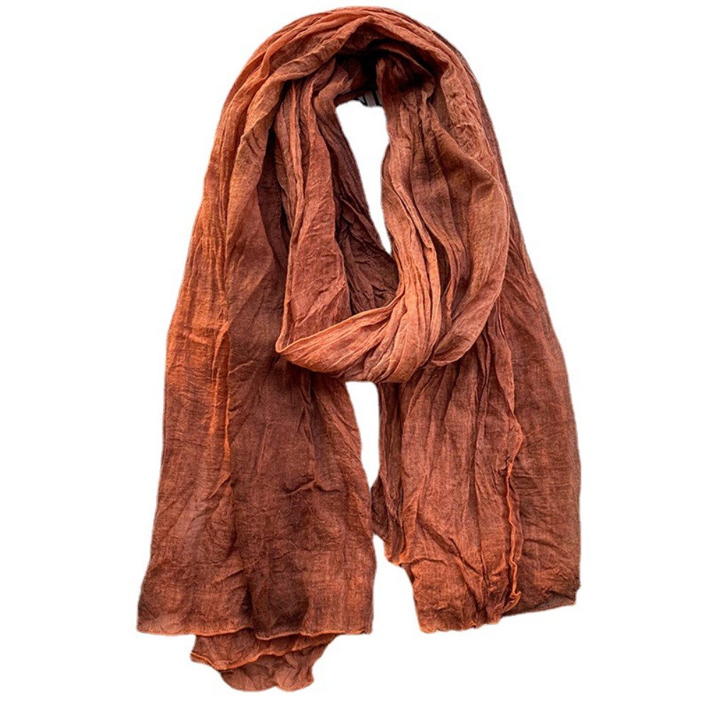 Blusmart Modeschal Leinen-Schal mit Ombre-Batik- und Faltenmuster, (Warm un günstig online kaufen