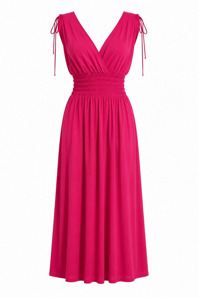 ITALY VIBES Sommerkleid - sommerliches Maxikleid in kräftigen Farben und Smokbund für Damen