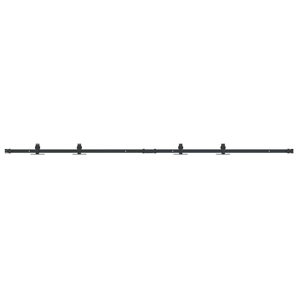 vidaXL Schrankeinsatz Schiebetürbeschlag Set für Schranktüren 213 cm Karbonstahl (1 St)