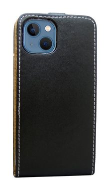 cofi1453 Handyhülle cofi1453® Flip Case iPhone 13 Schwarz, Schutzhülle Handy Flip Cover Klapptasche