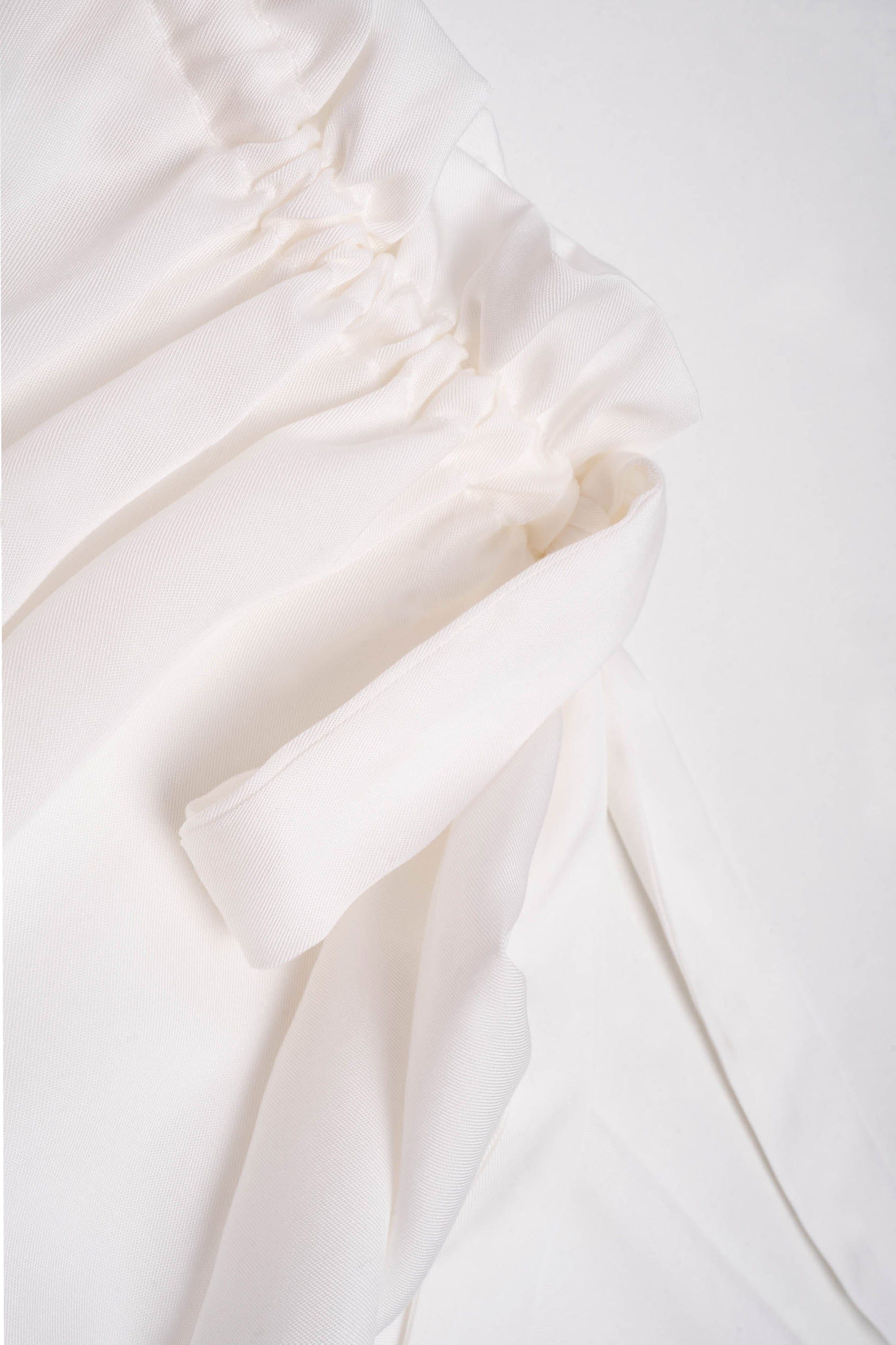 Lyocell & Langarmbluse in Zimt Langarm-Bluse Off-White, Grün Oversized, aus Unifarbe Lea,