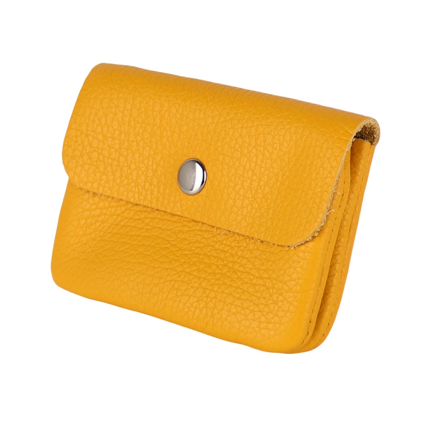 MIRROSI Mini Geldbörse Damen Kleines Portemonnaie MADE IN ITALY Echtleder (11x8x2cm BxHxT), viele tolle Trendfarben zur Auswahl, leicht