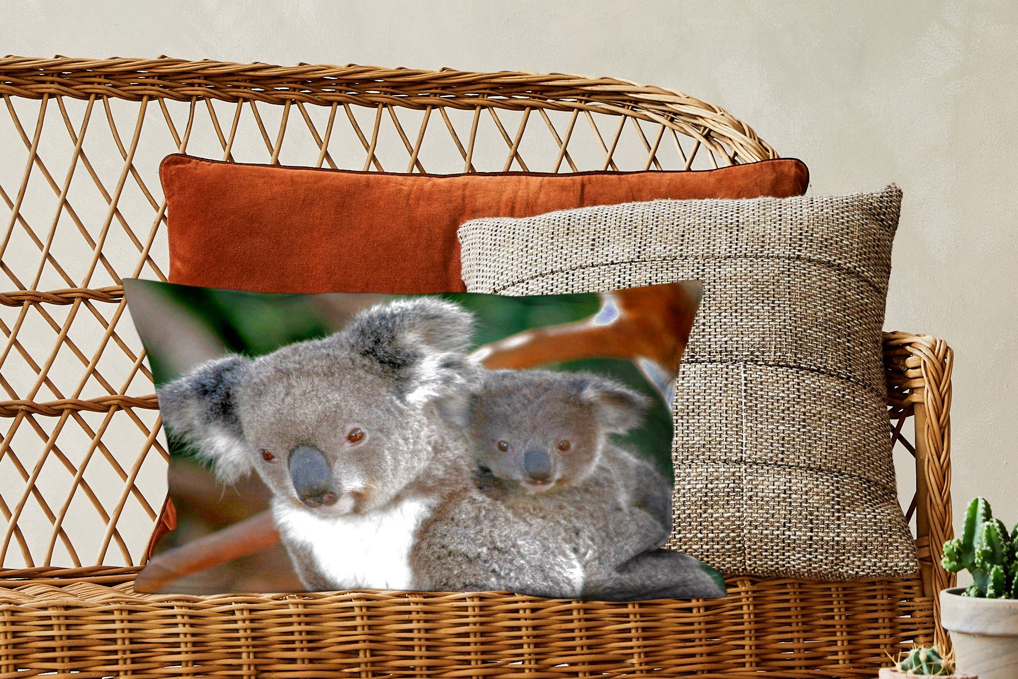 Koalas - Kind Dekoration, Zierkissen, Mädchen, MuchoWow Wohzimmer Jungen - Vater - Dekokissen Dekokissen - mit Füllung, Schlafzimmer
