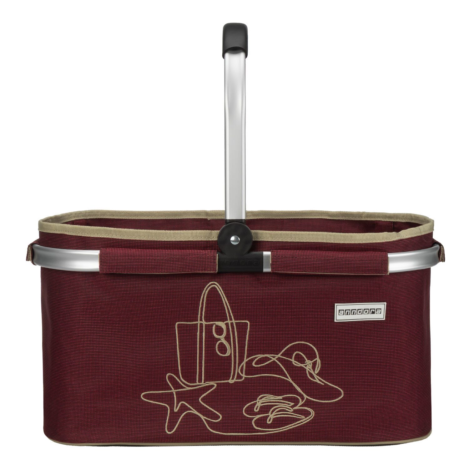 anndora Einkaufskorb mit stabilem Aluminiumrahmen, 22 l, Stoff durch Klettv günstig online kaufen