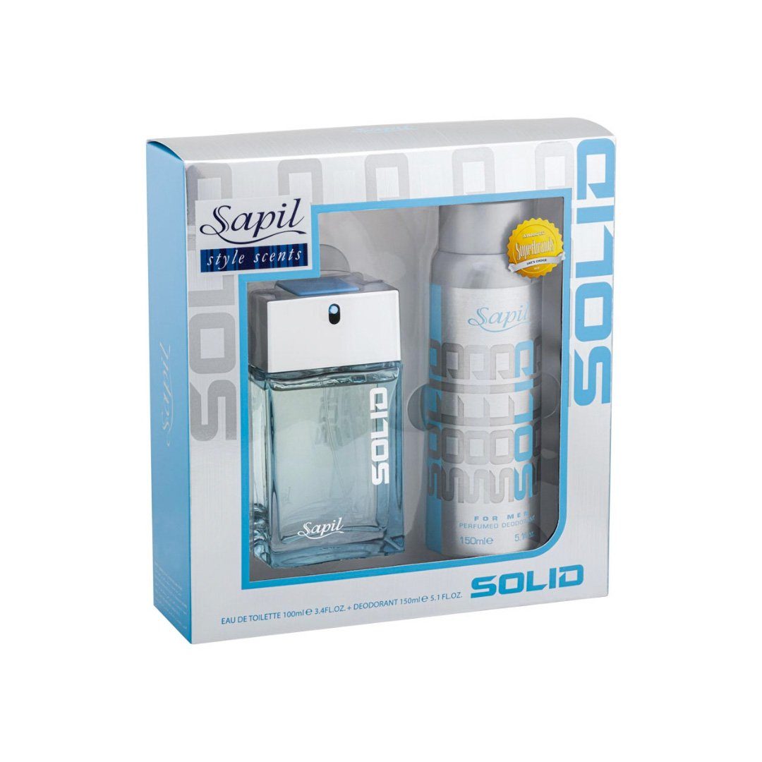 Sapil Duft-Set Sapil Solid for Men EDT 100ml + Deodorant 150ml Geschenkset