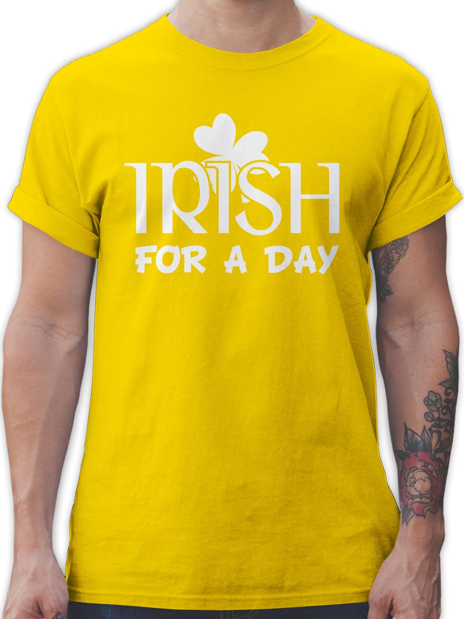 Shirtracer T-Shirt Irish For A Day St Patricks Day St. Patricks Day 3 Gelb